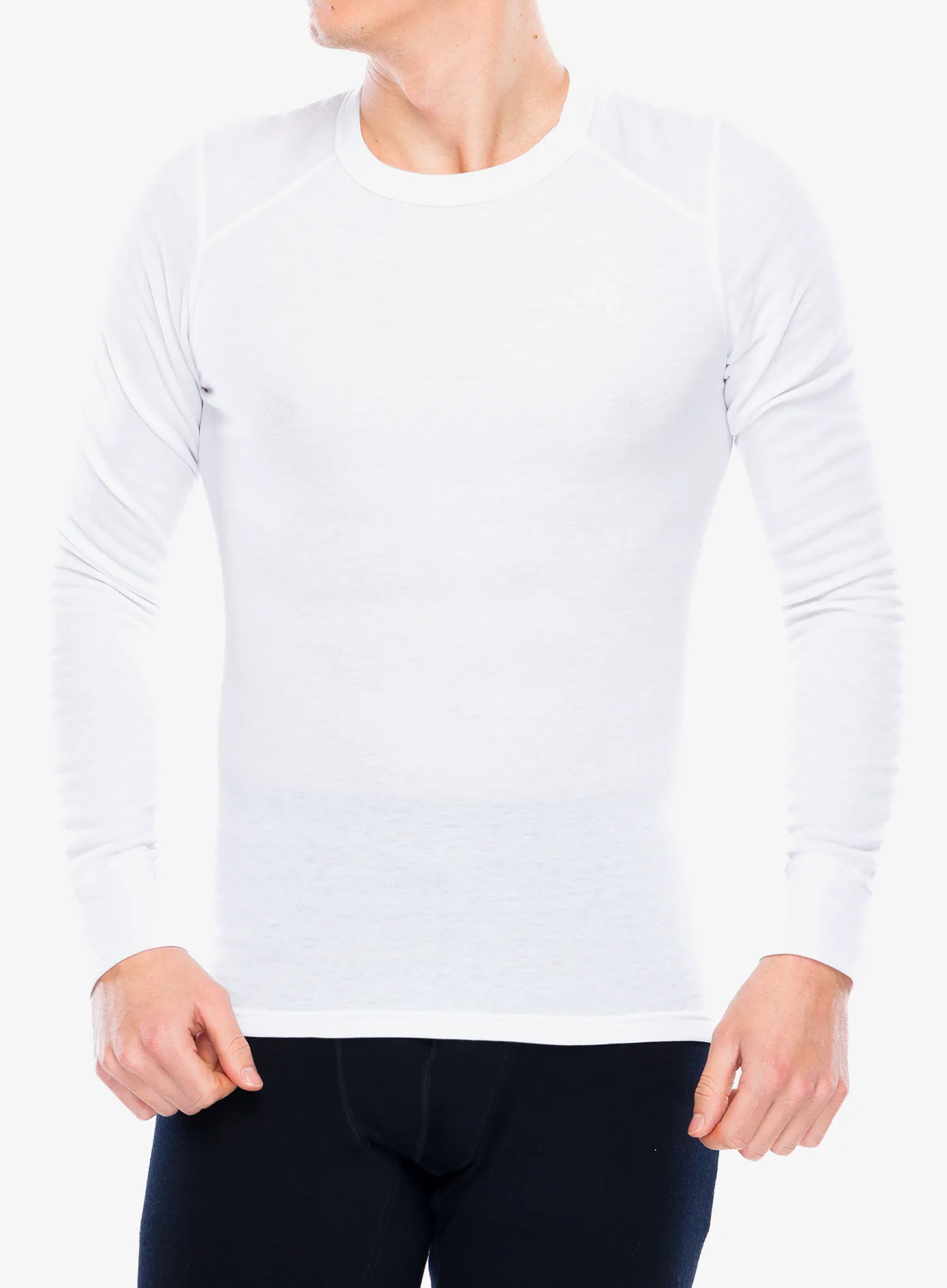 Funkční mikina Odlo Active Warm Eco BL Top Crew Neck LS - white