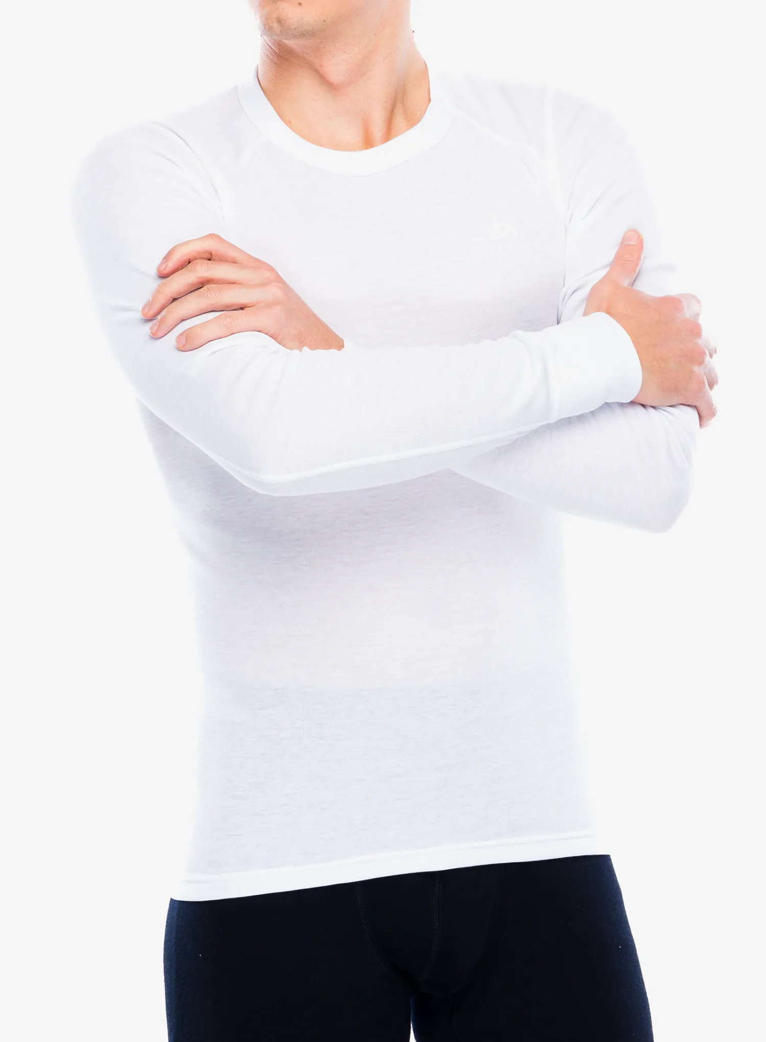 Funkční mikina Odlo Active Warm Eco BL Top Crew Neck LS - white