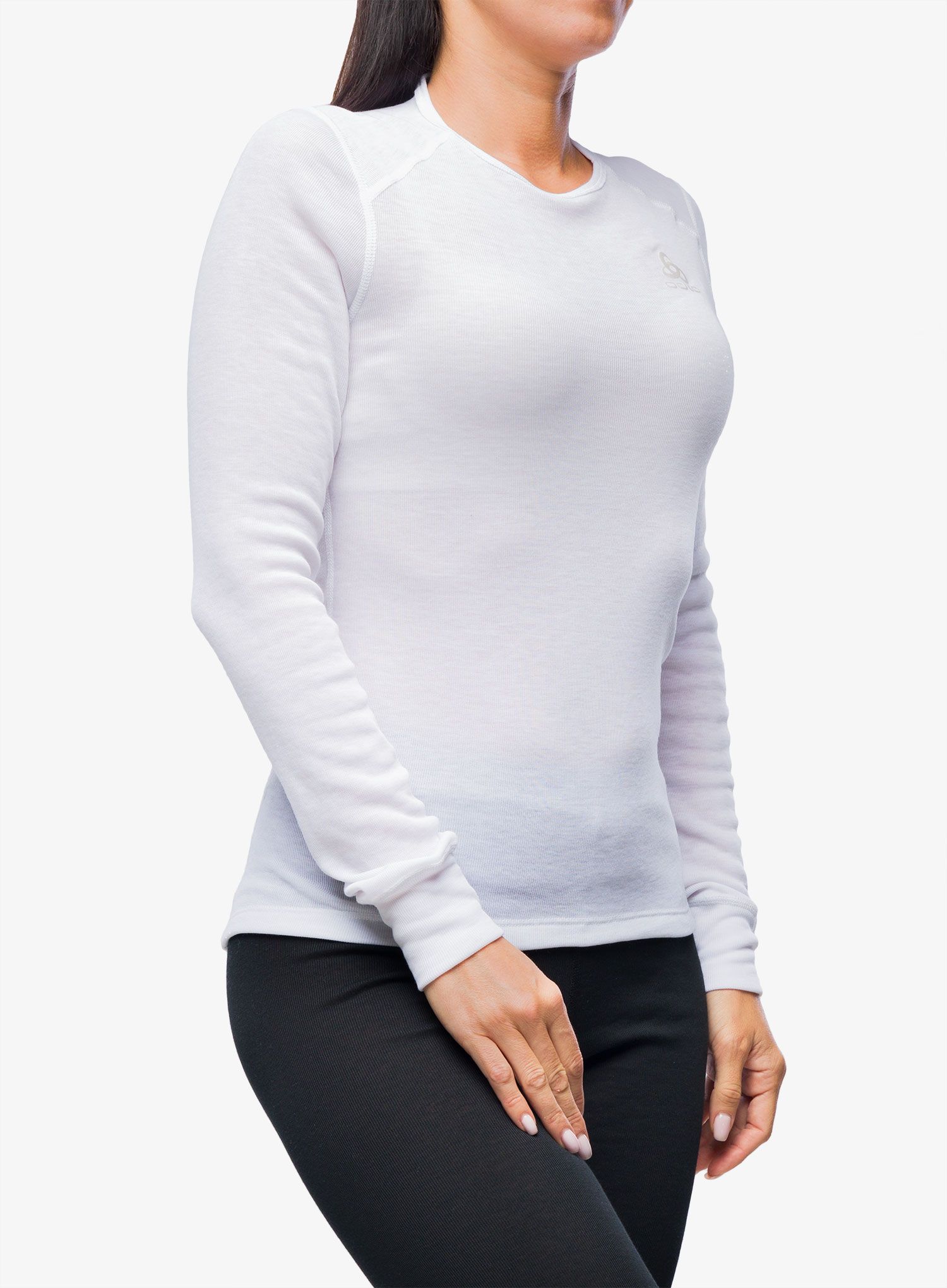 Funkční mikina dámská Odlo Active Warm Eco BL Top Crew Neck LS - white