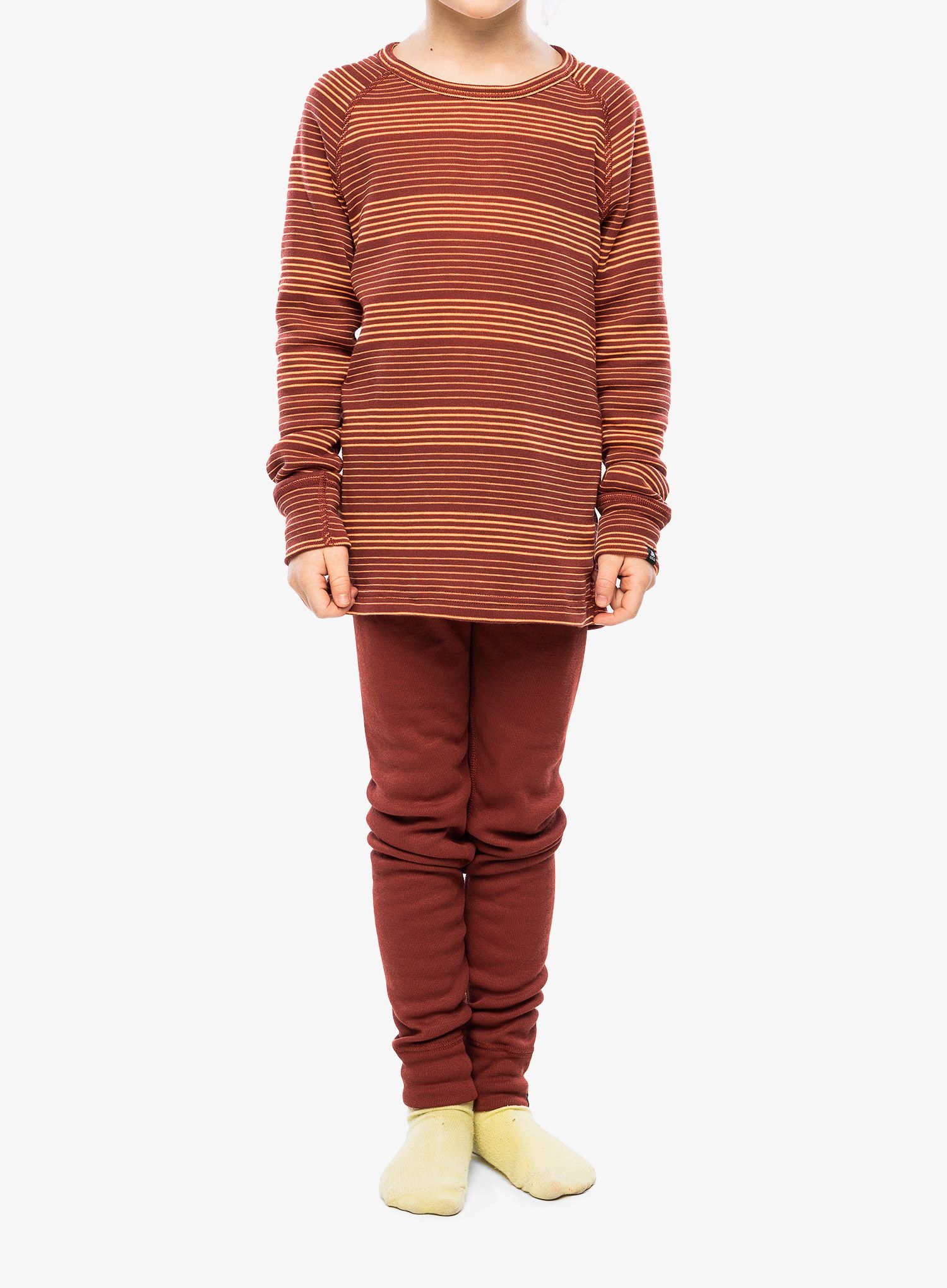 Termoaktivní prádlo pro děti Odlo Active Warm Eco Set Set Long - spiced apple/live wire