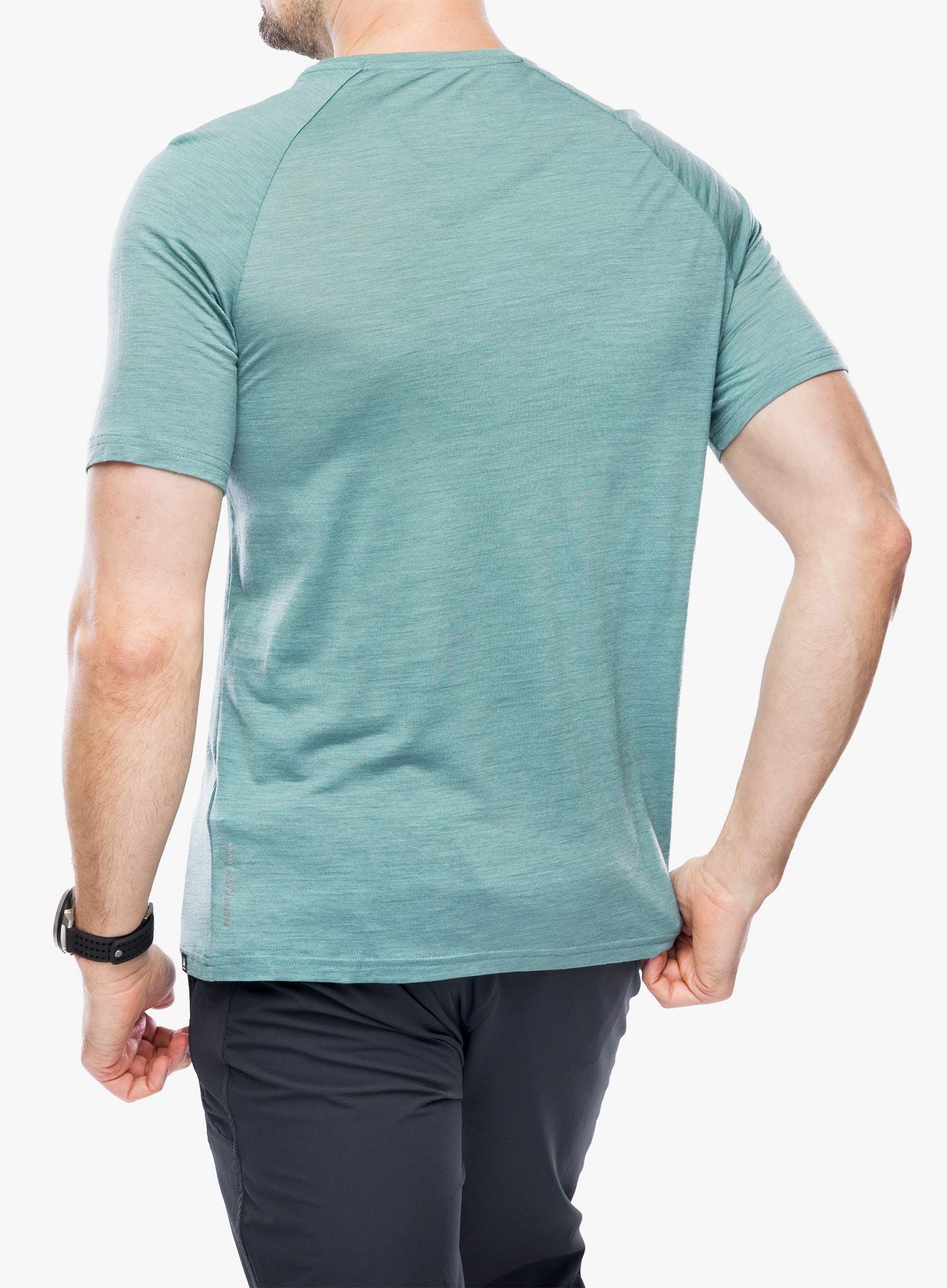 Merino triko Odlo Ascent PW 130 Topography T-Shirt - arctic melange