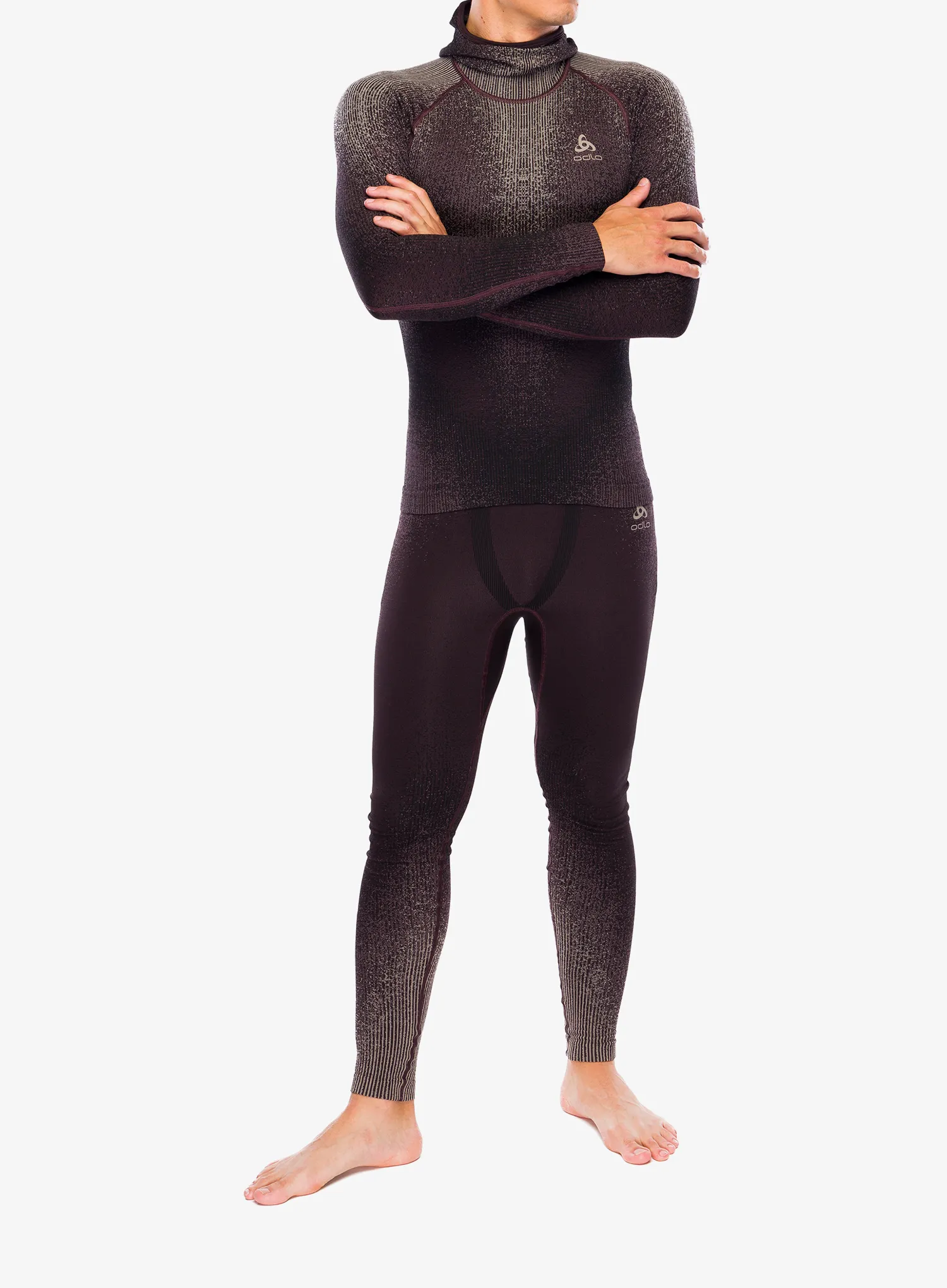 Termolegíny Odlo Blackcomb Eco BL Bottom Long - fudge