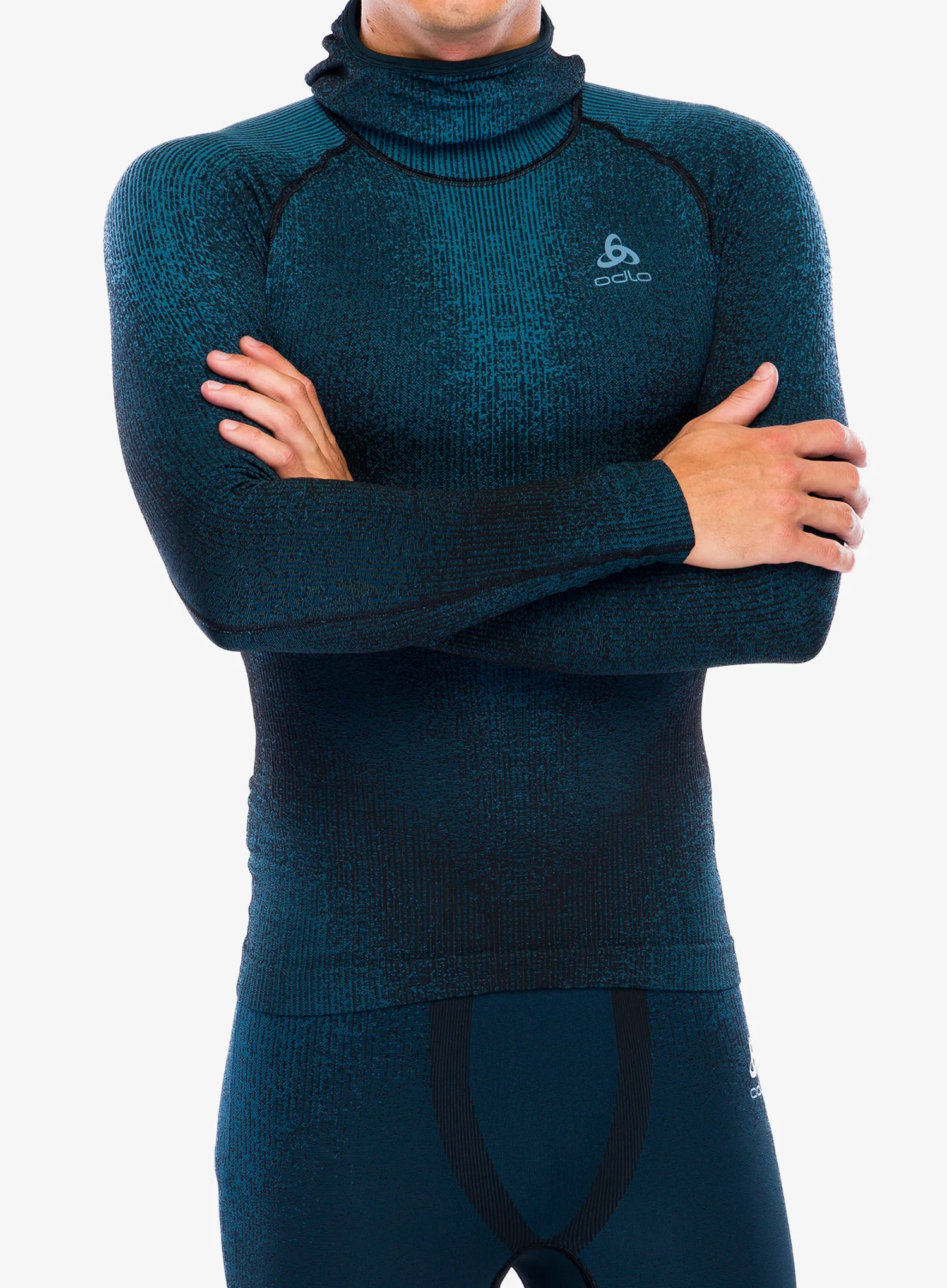 Funkční mikina Odlo Blackcomb Eco BL Top Facemask LS - provincial blue