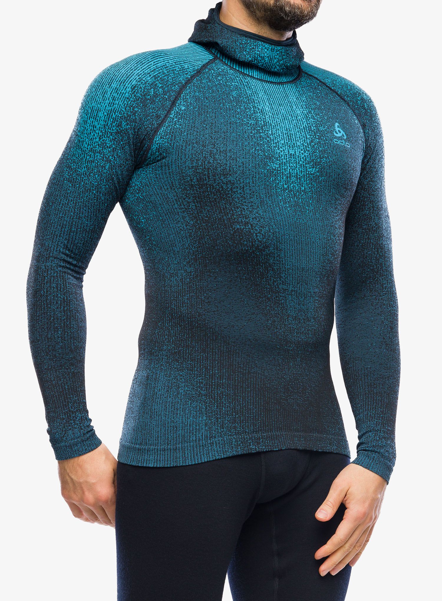 Funkční mikina Odlo Blackcomb Eco BL Top Facemask LS - saxony blue