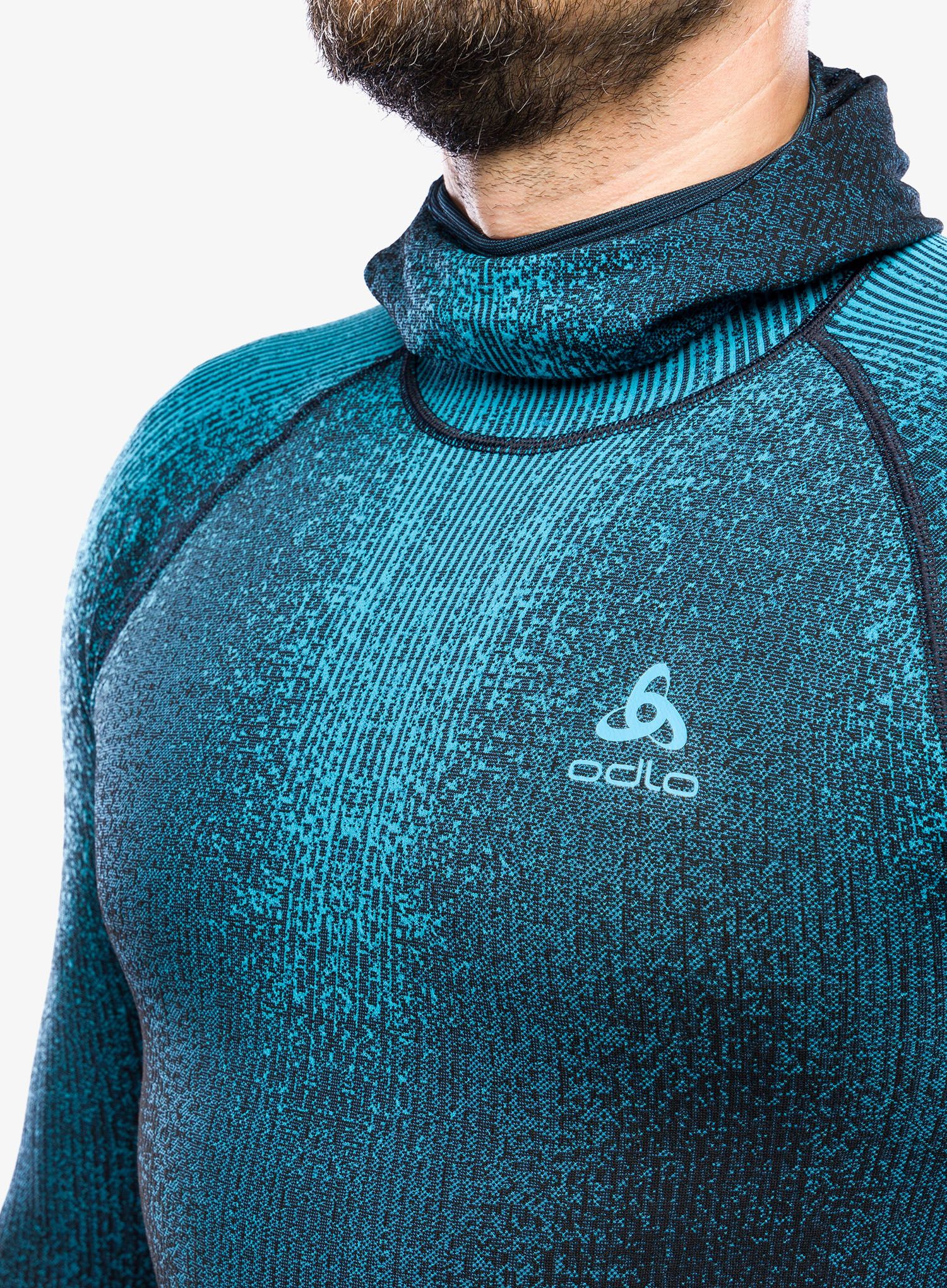 Funkční mikina Odlo Blackcomb Eco BL Top Facemask LS - saxony blue