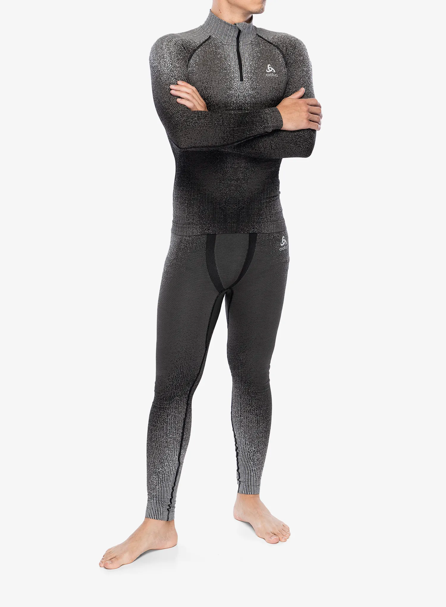 Funkční mikina Odlo Blackcomb Eco BL Top Turtle Neck LS Half Zip - black