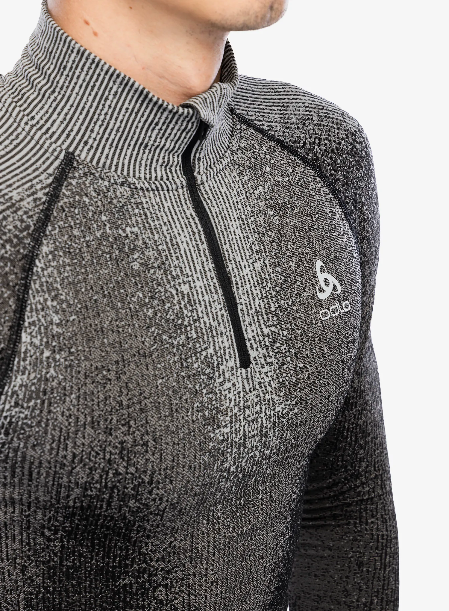Funkční mikina Odlo Blackcomb Eco BL Top Turtle Neck LS Half Zip - black