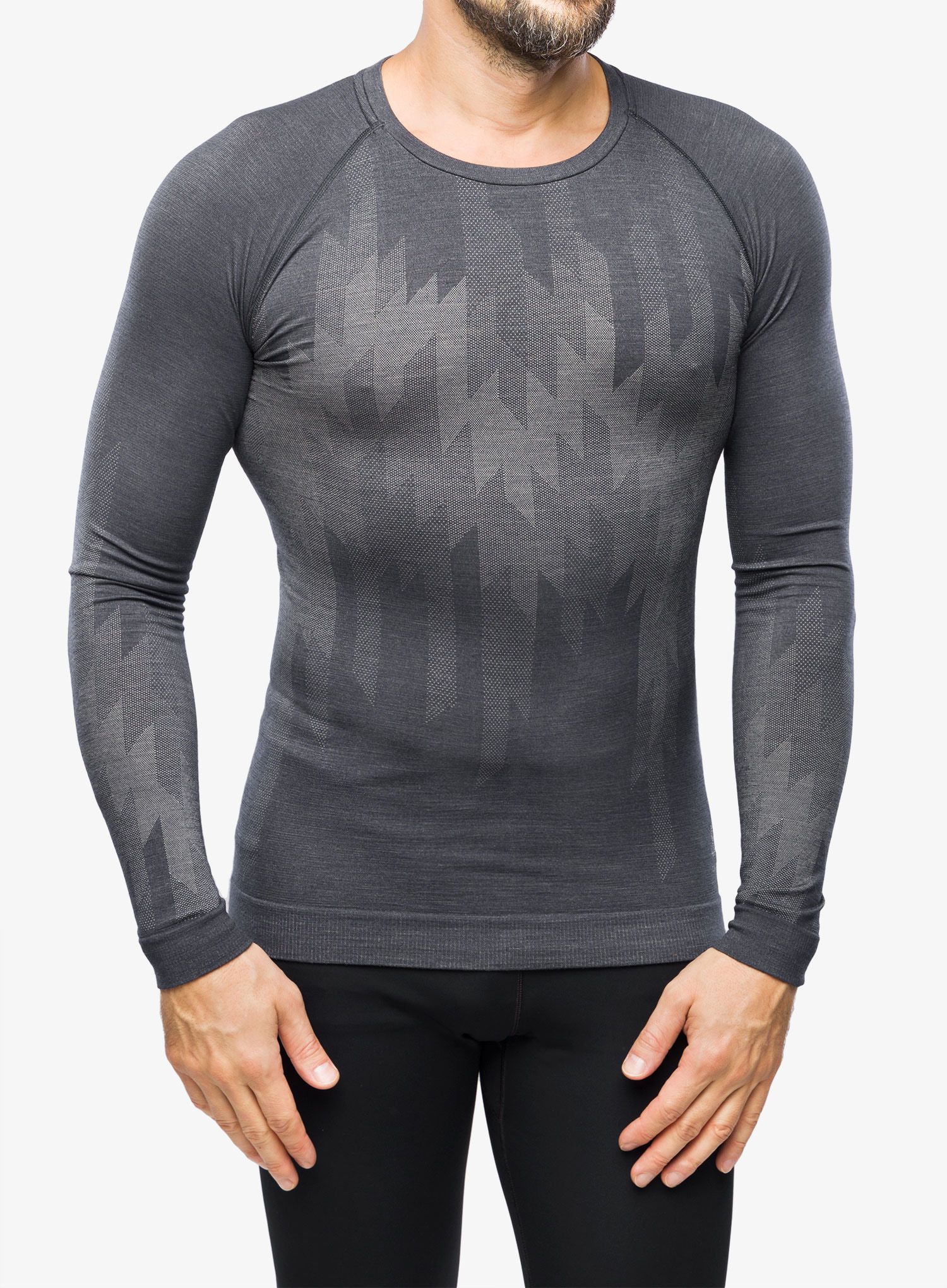 Funkční mikina Odlo Kinship PW 200 BL Top Crew Neck LS - india ink melange