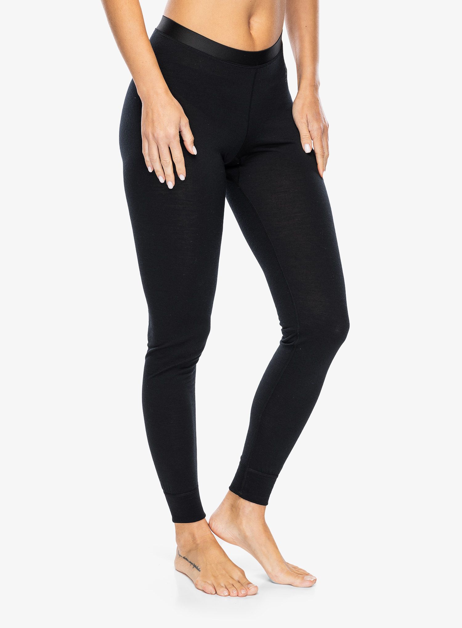 Termolegíny dámské Odlo Merino 160 BL Bottom Long - black