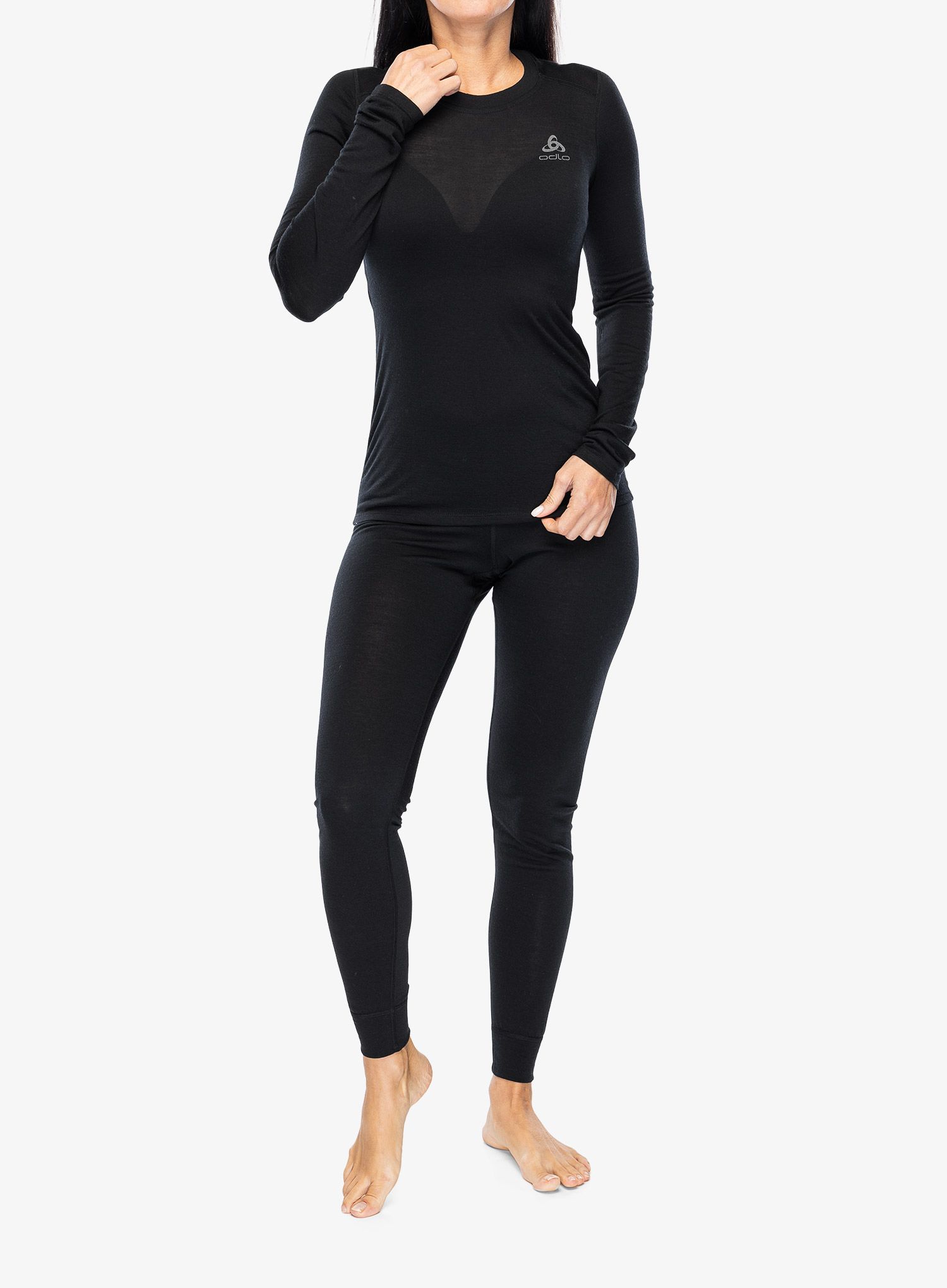 Termolegíny dámské Odlo Merino 160 BL Bottom Long - black