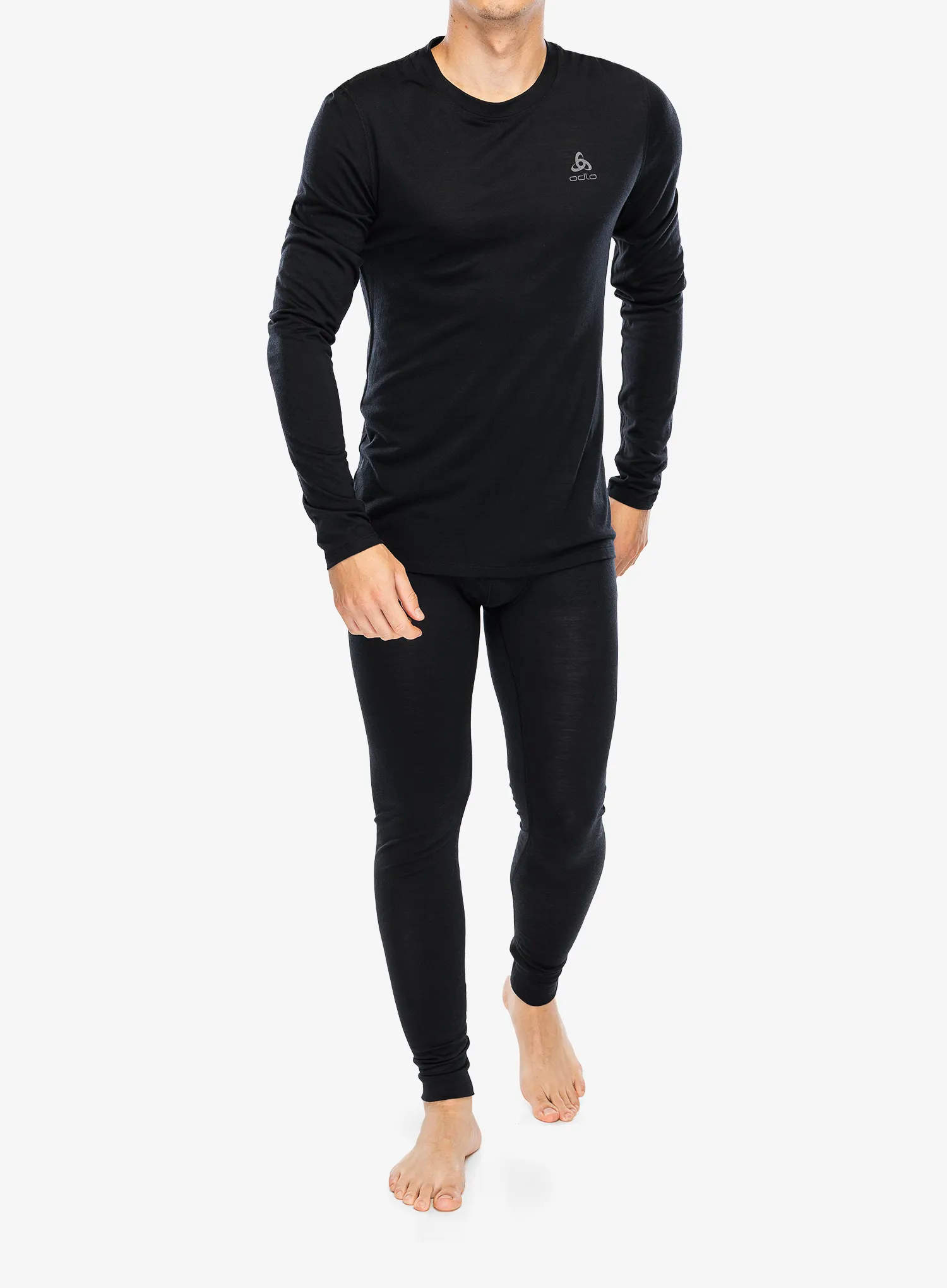 Termolegíny Odlo Merino 160 BL Bottom Long - black