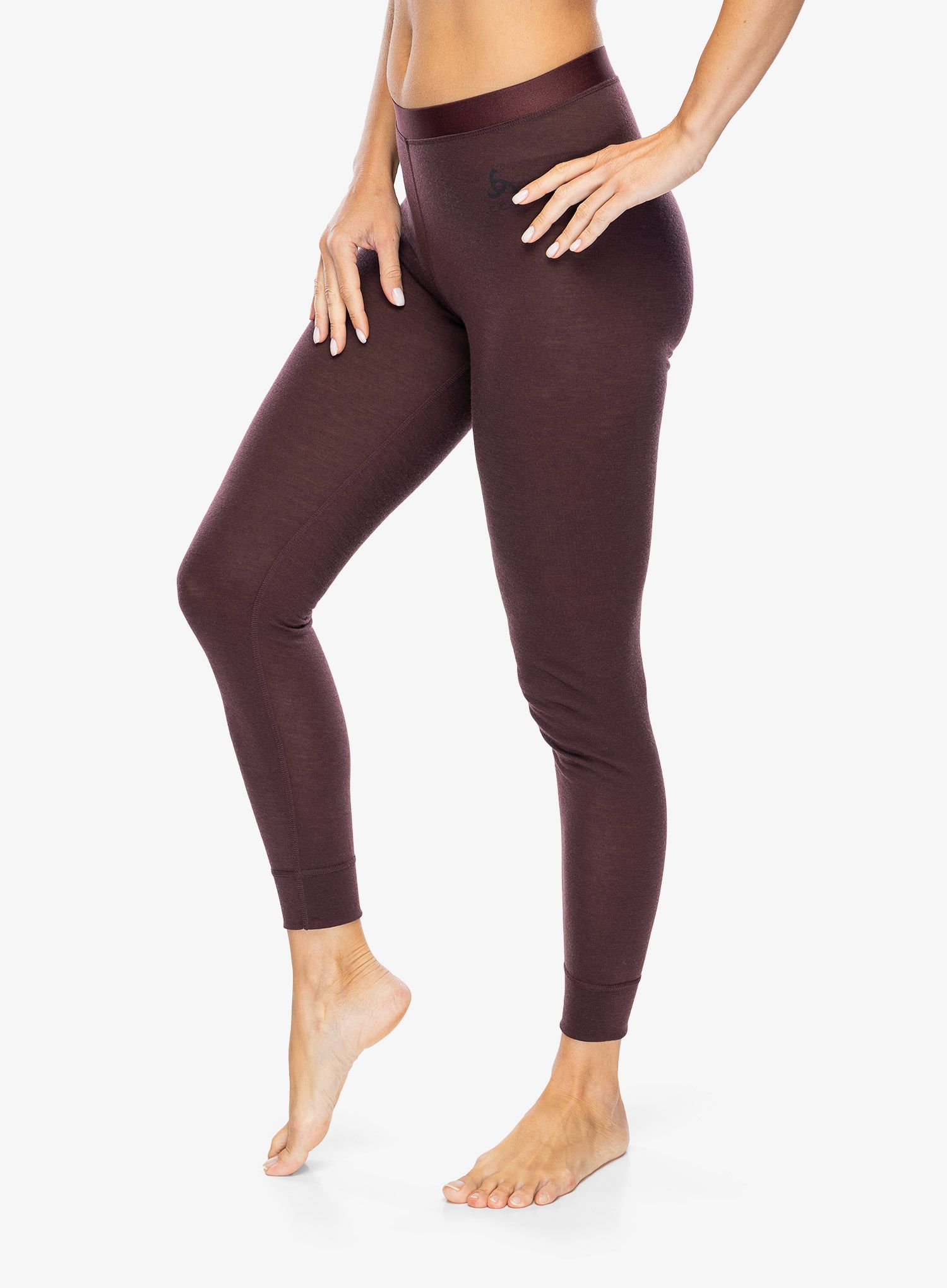 Termo legíny dámské Odlo Merino 160 BL Bottom Long - fudge