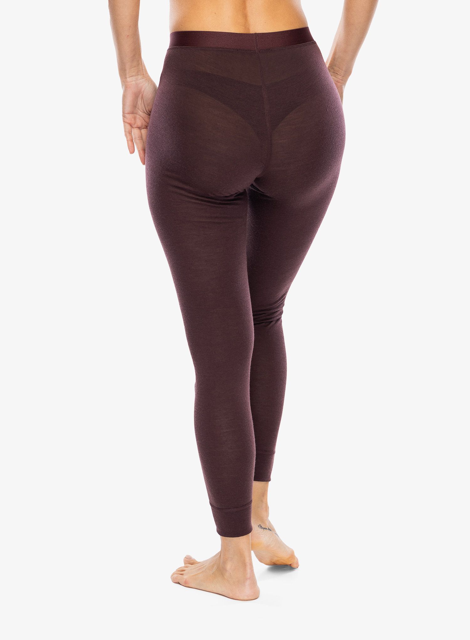 Termo legíny dámské Odlo Merino 160 BL Bottom Long - fudge