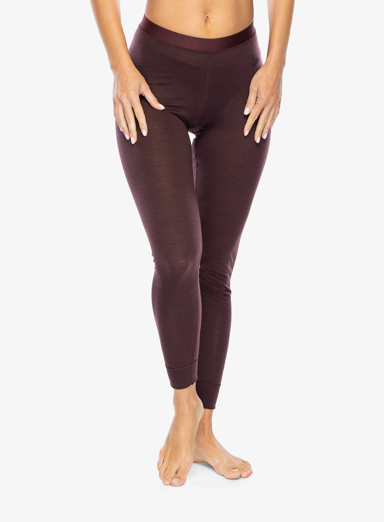 Termo legíny dámské Odlo Merino 160 BL Bottom Long - fudge
