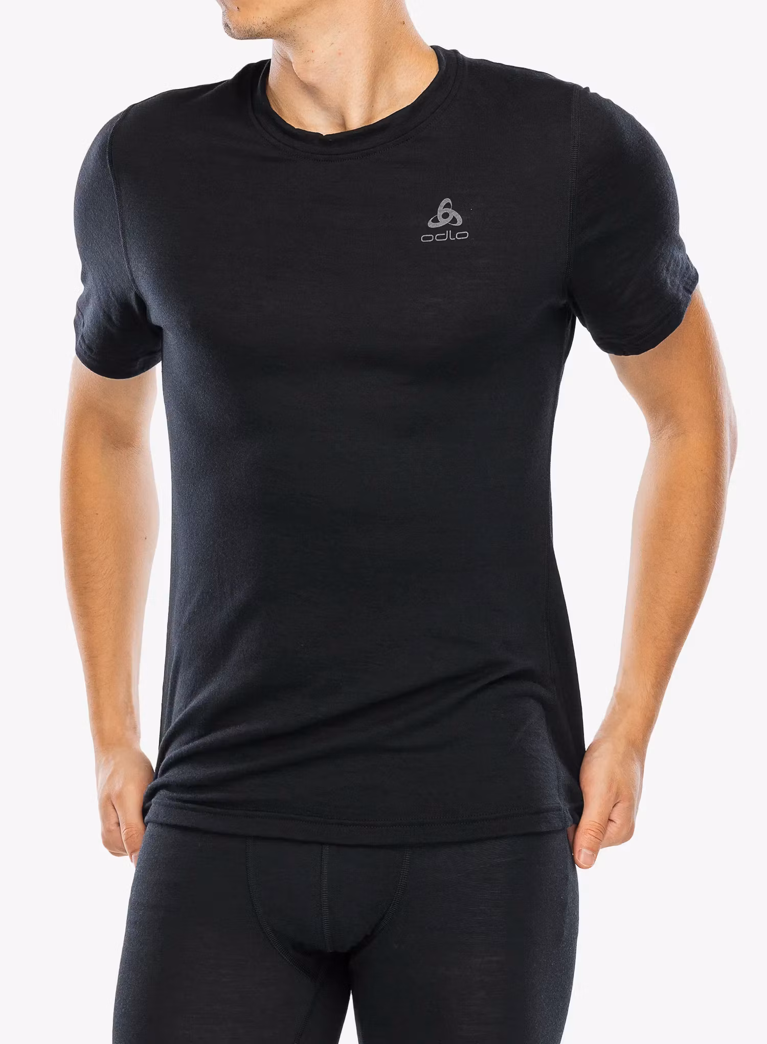 Termotriko Odlo Merino 160 BL Top Crew Neck SS - black