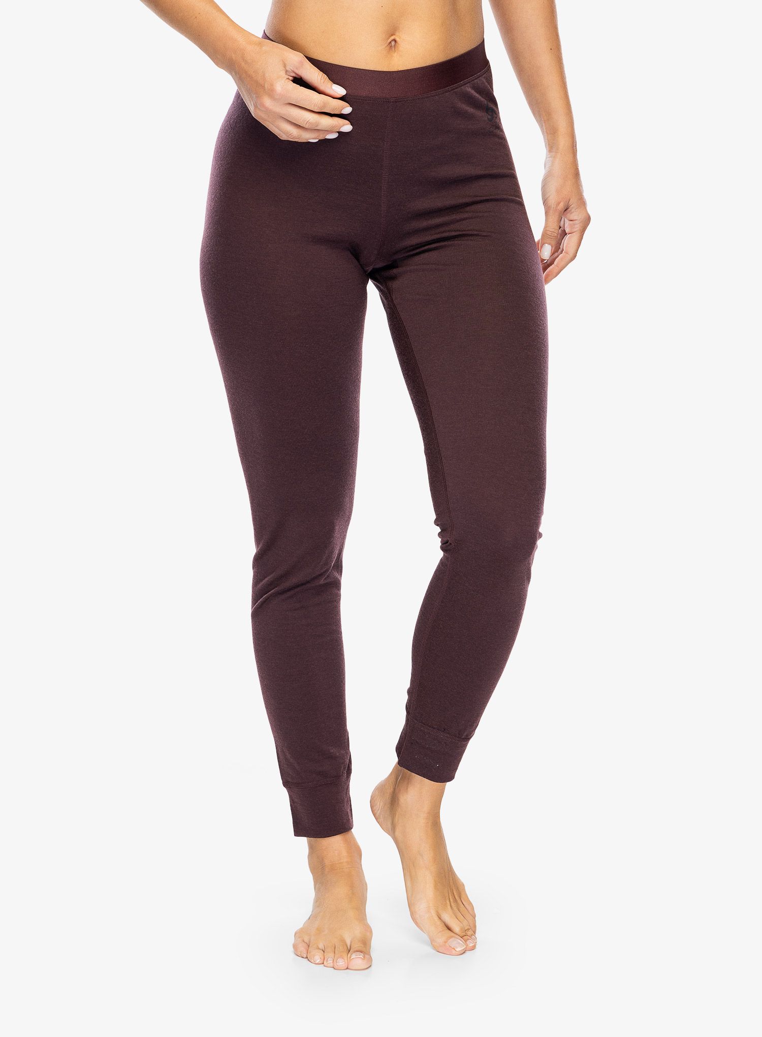 Termo legíny dámské Odlo Merino 200 BL Bottom Long - fudge