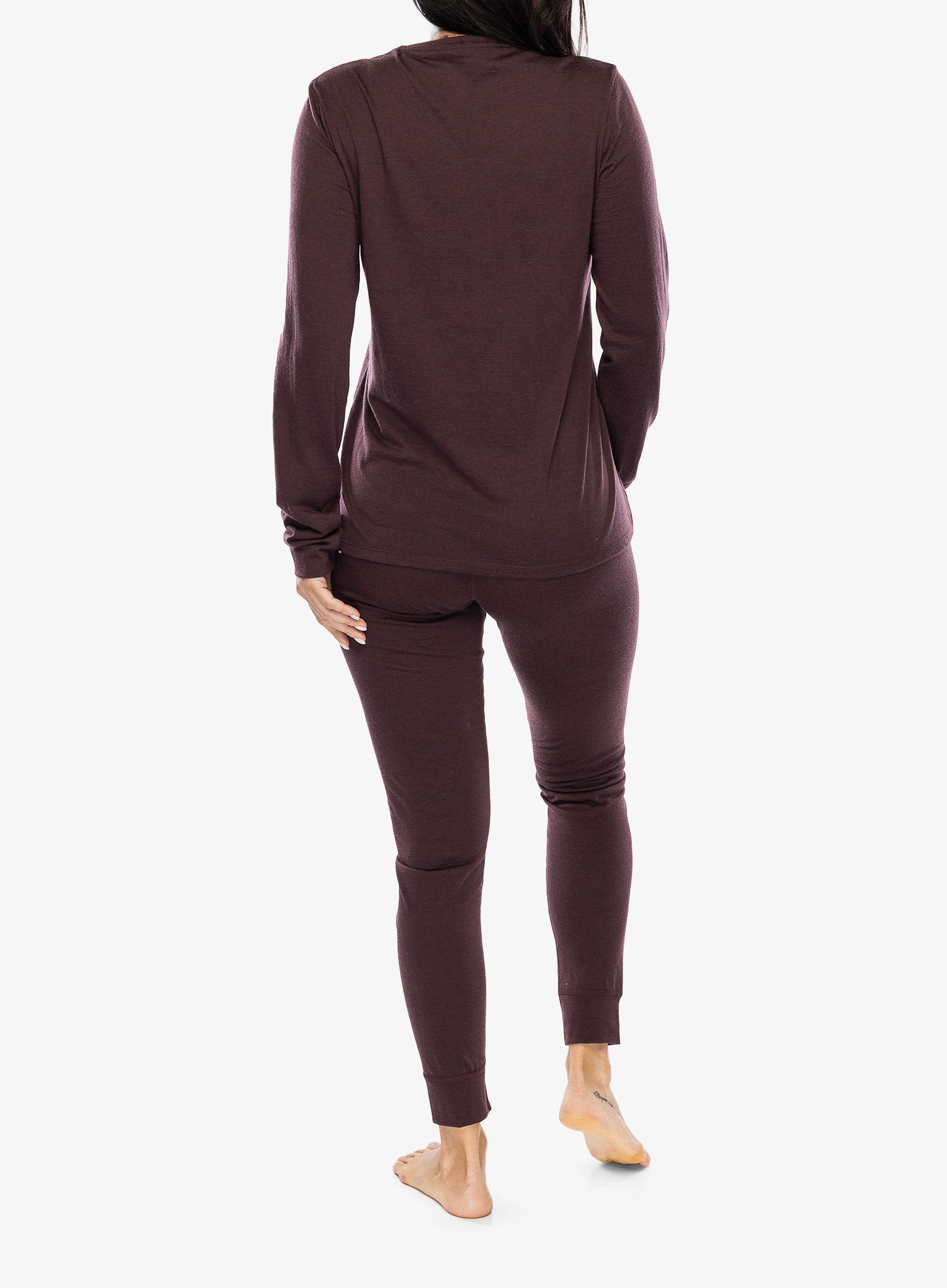 Termo legíny dámské Odlo Merino 200 BL Bottom Long - fudge