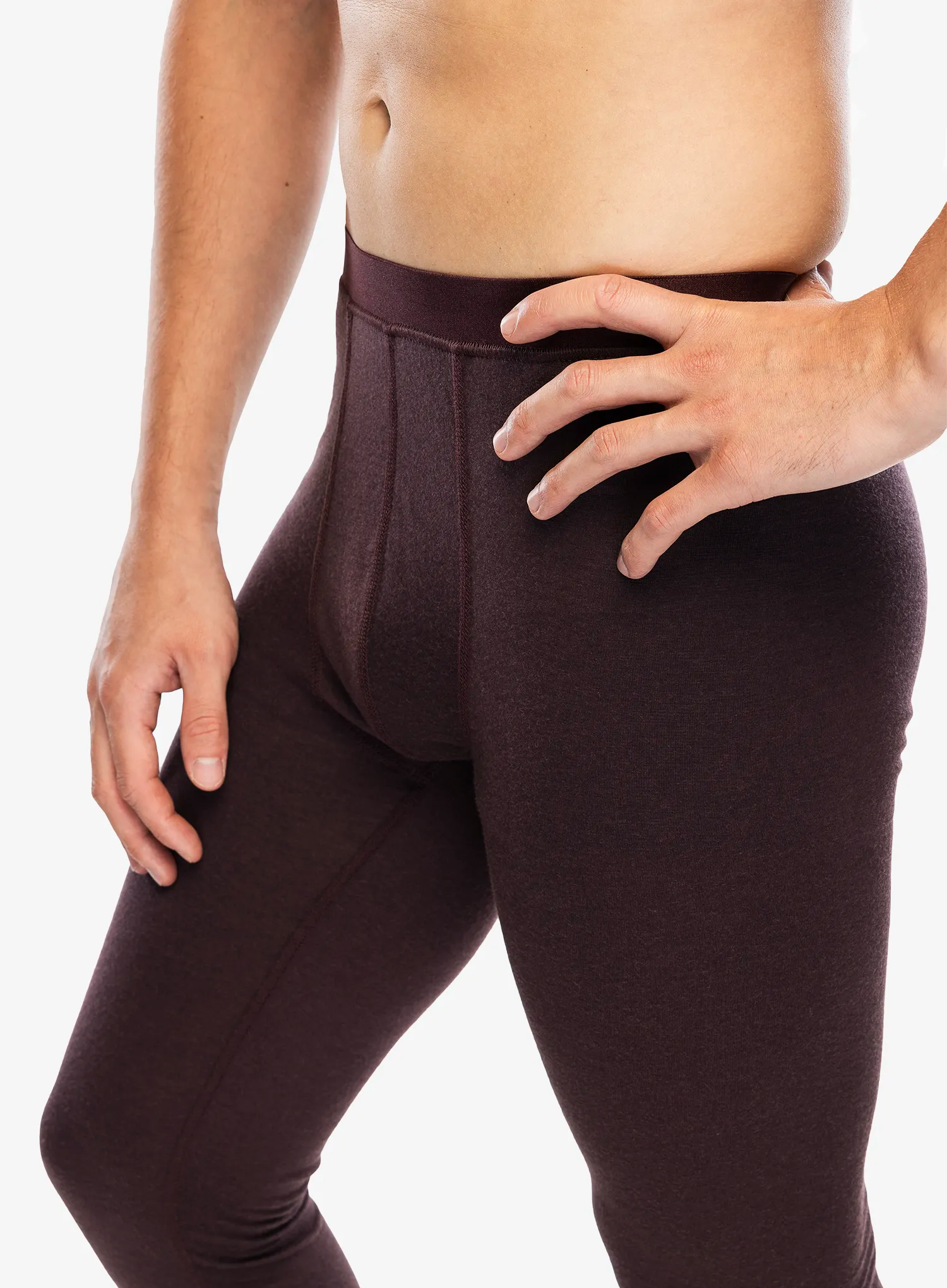 Termolegíny Odlo Merino 200 BL Bottom Long - fudge