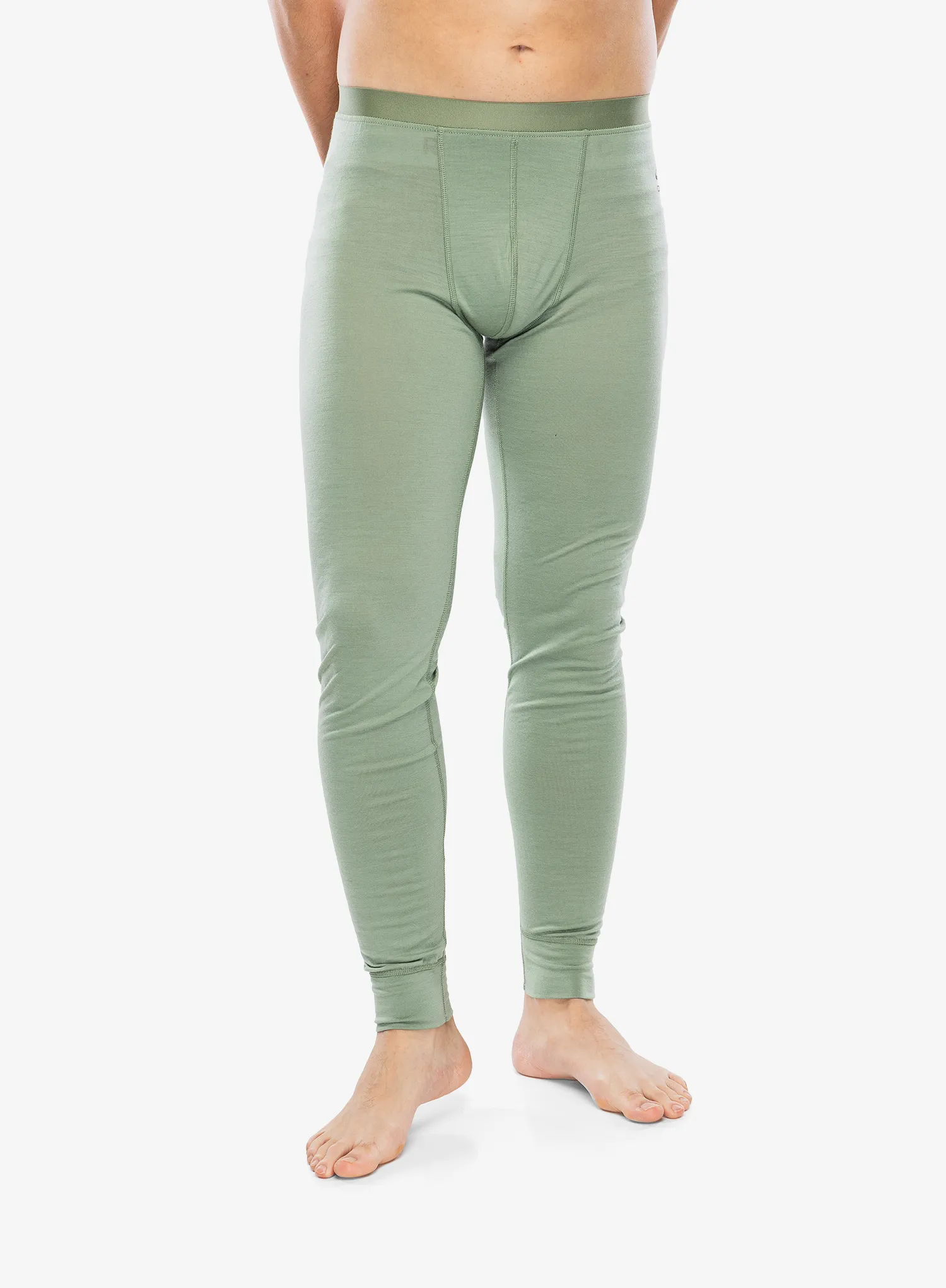 Termolegíny Odlo Merino 200 BL Bottom Long - matte green