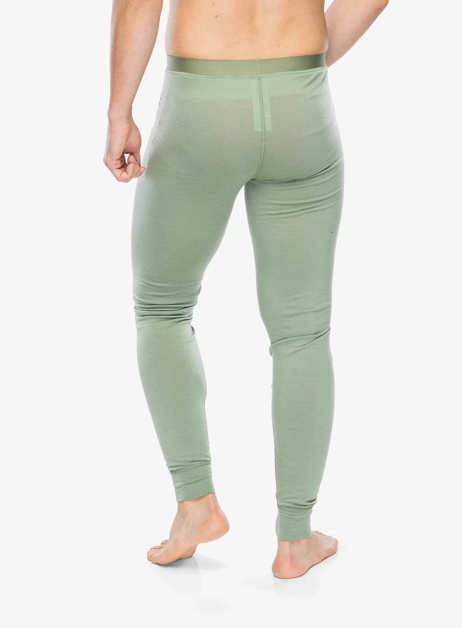 Termolegíny Odlo Merino 200 BL Bottom Long - matte green