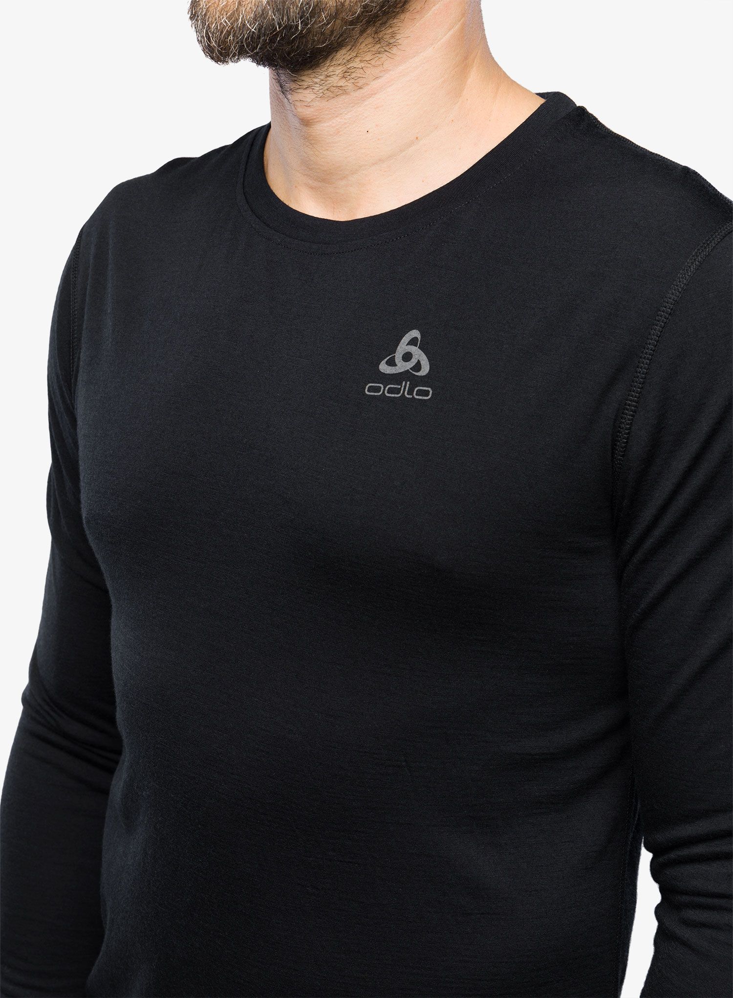 Funkční mikina Odlo Merino 200 BL Top Crew Neck LS - black