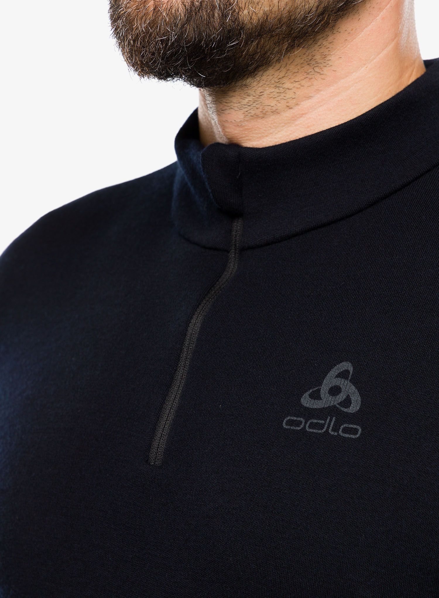 Funkční mikina Odlo Merino 260 BL Top Turtle Neck LS Half Zip - black