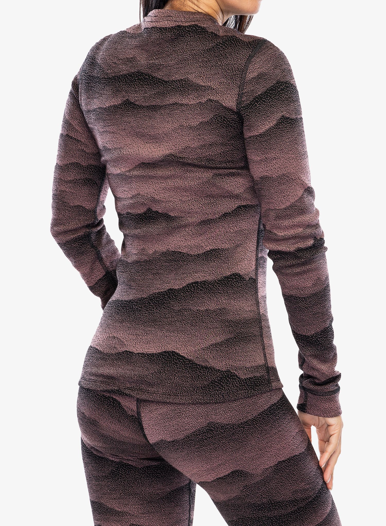 Dámská funkční mikina Odlo Merino Ridgelines BL Top Crew Neck LS - fudge/black