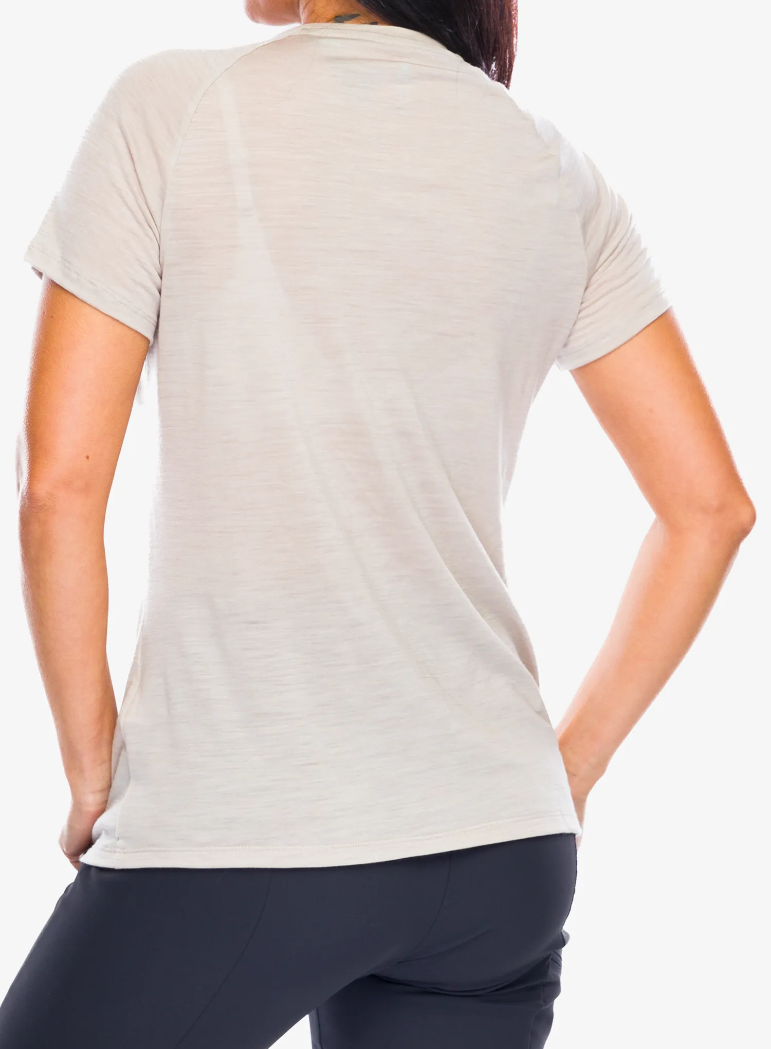 Dámské tričko Odlo Merino Tencel 130 Heritage TS Crew Neck SS - silver cloud melange