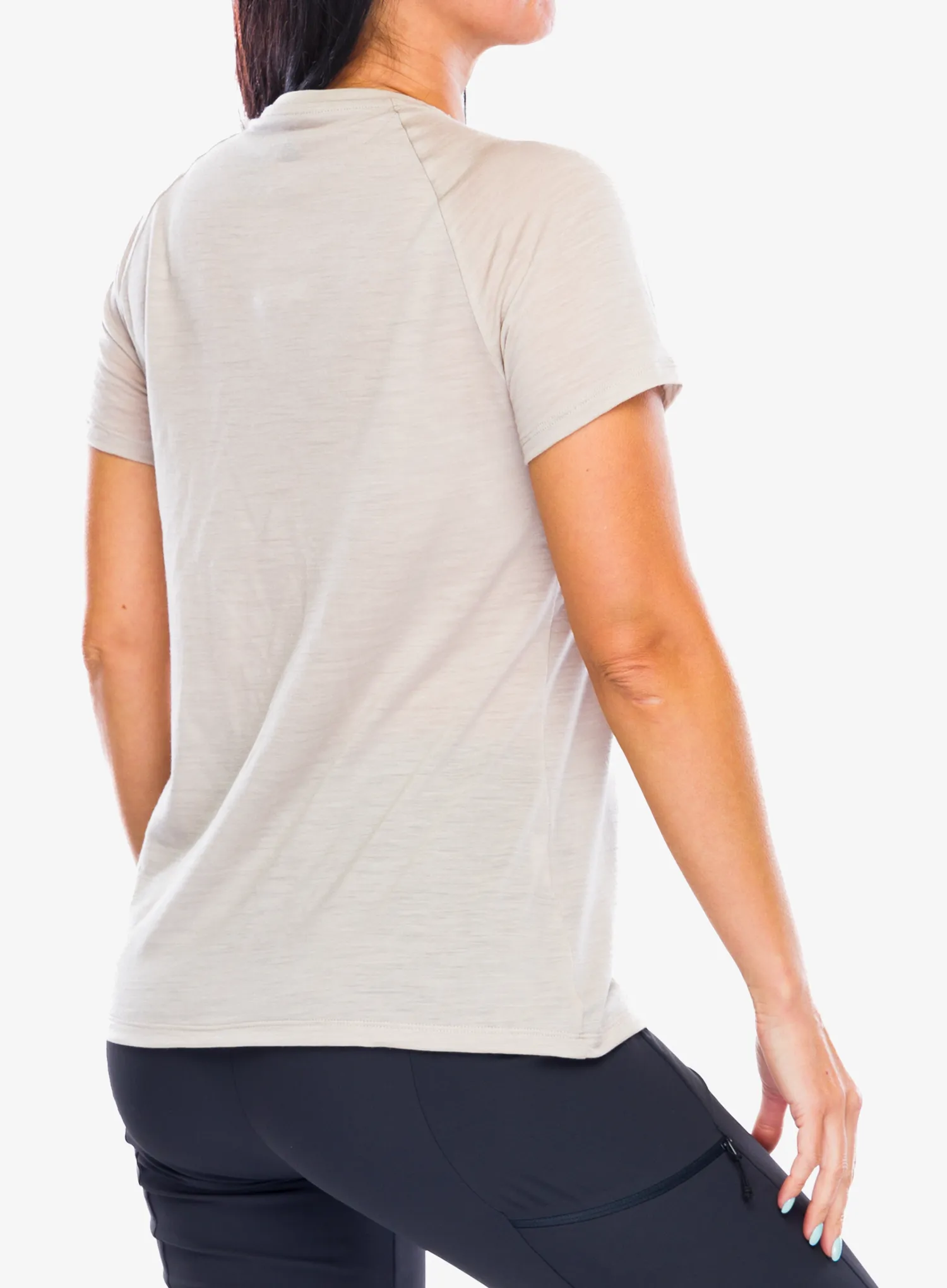 Dámské tričko Odlo Merino Tencel 130 Heritage TS Crew Neck SS - silver cloud melange