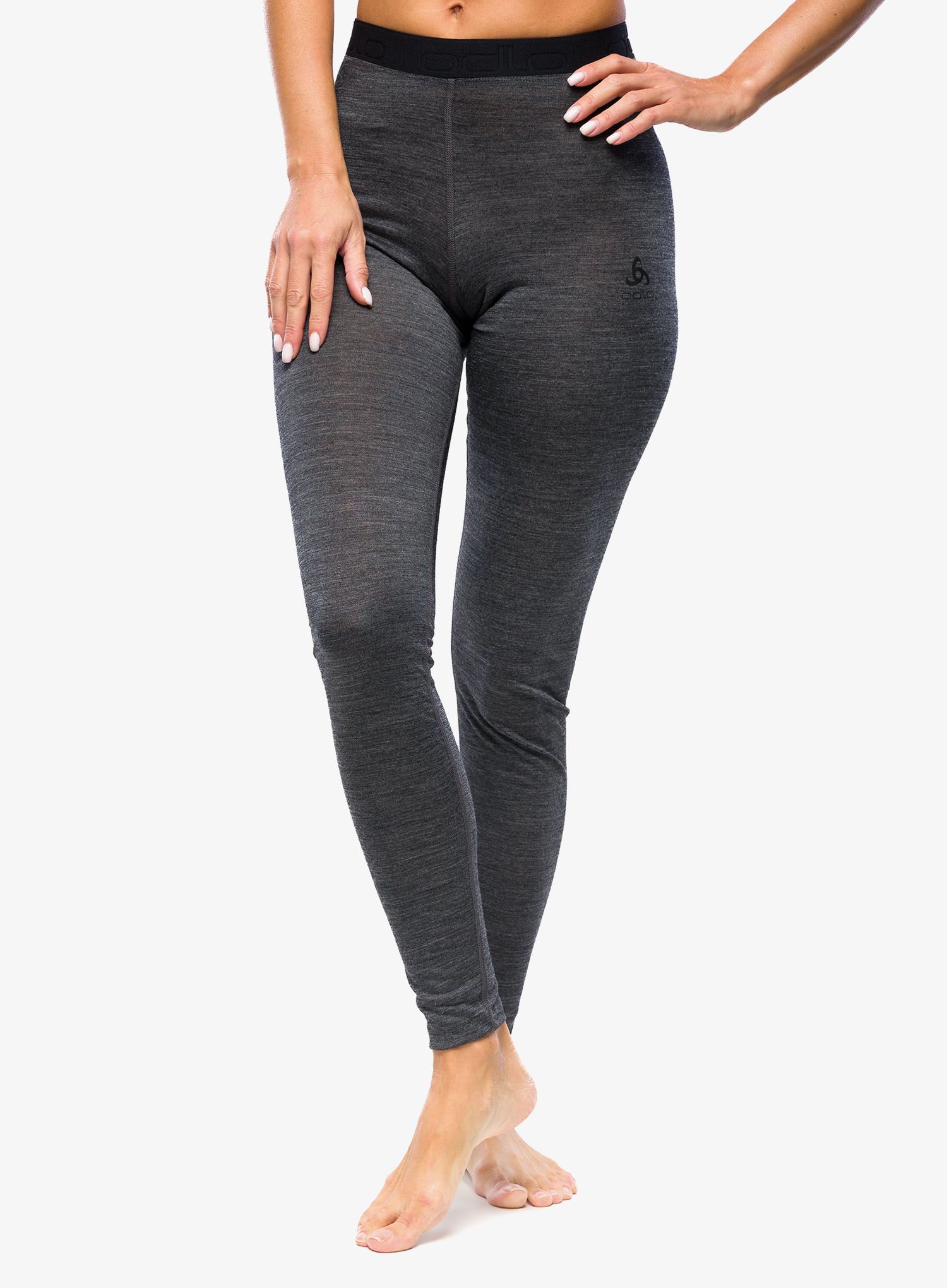 Termolegíny dámské Odlo Natural Performance PW 150 BL Bottom Long - dark grey melange