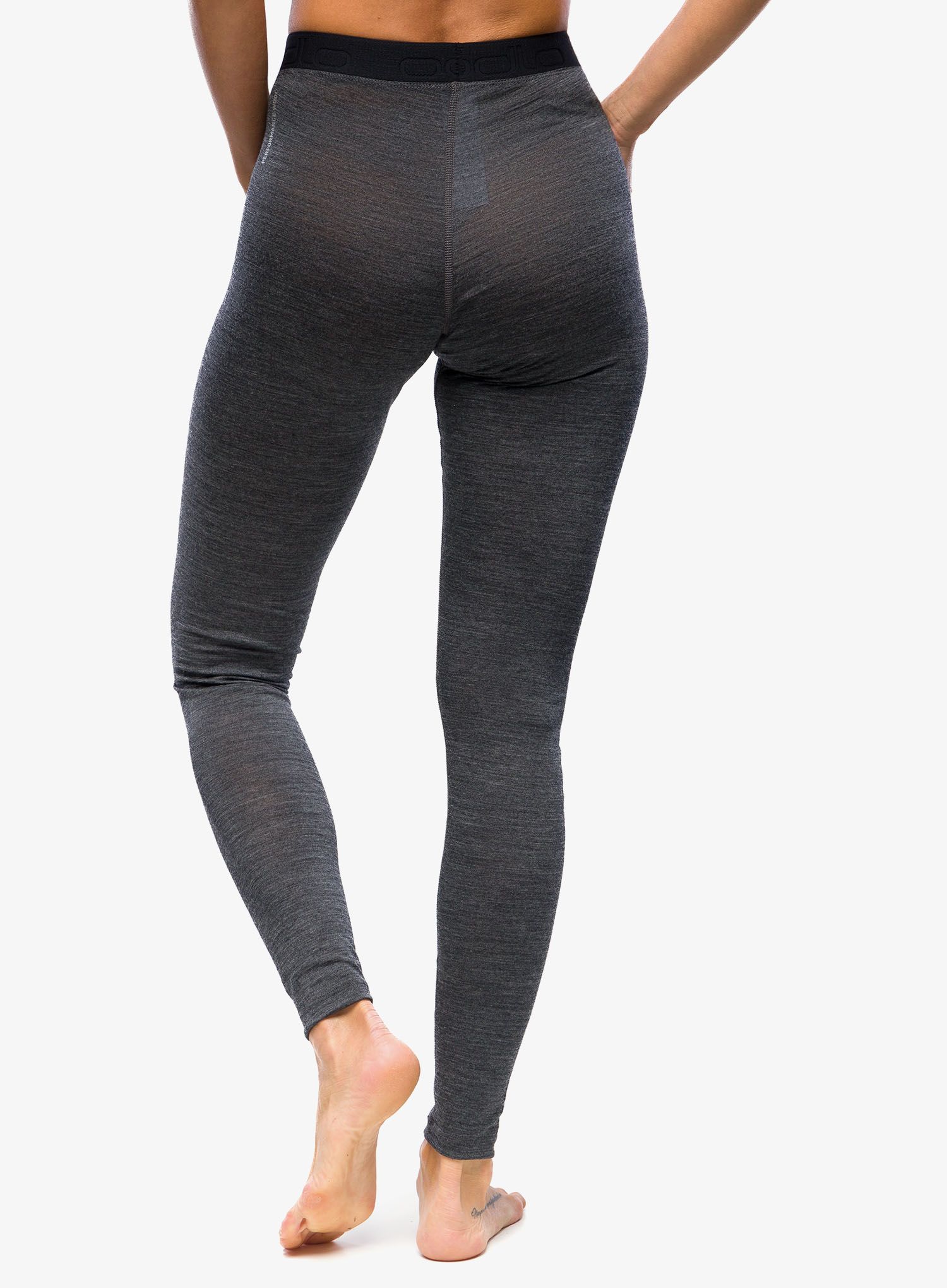 Termolegíny dámské Odlo Natural Performance PW 150 BL Bottom Long - dark grey melange