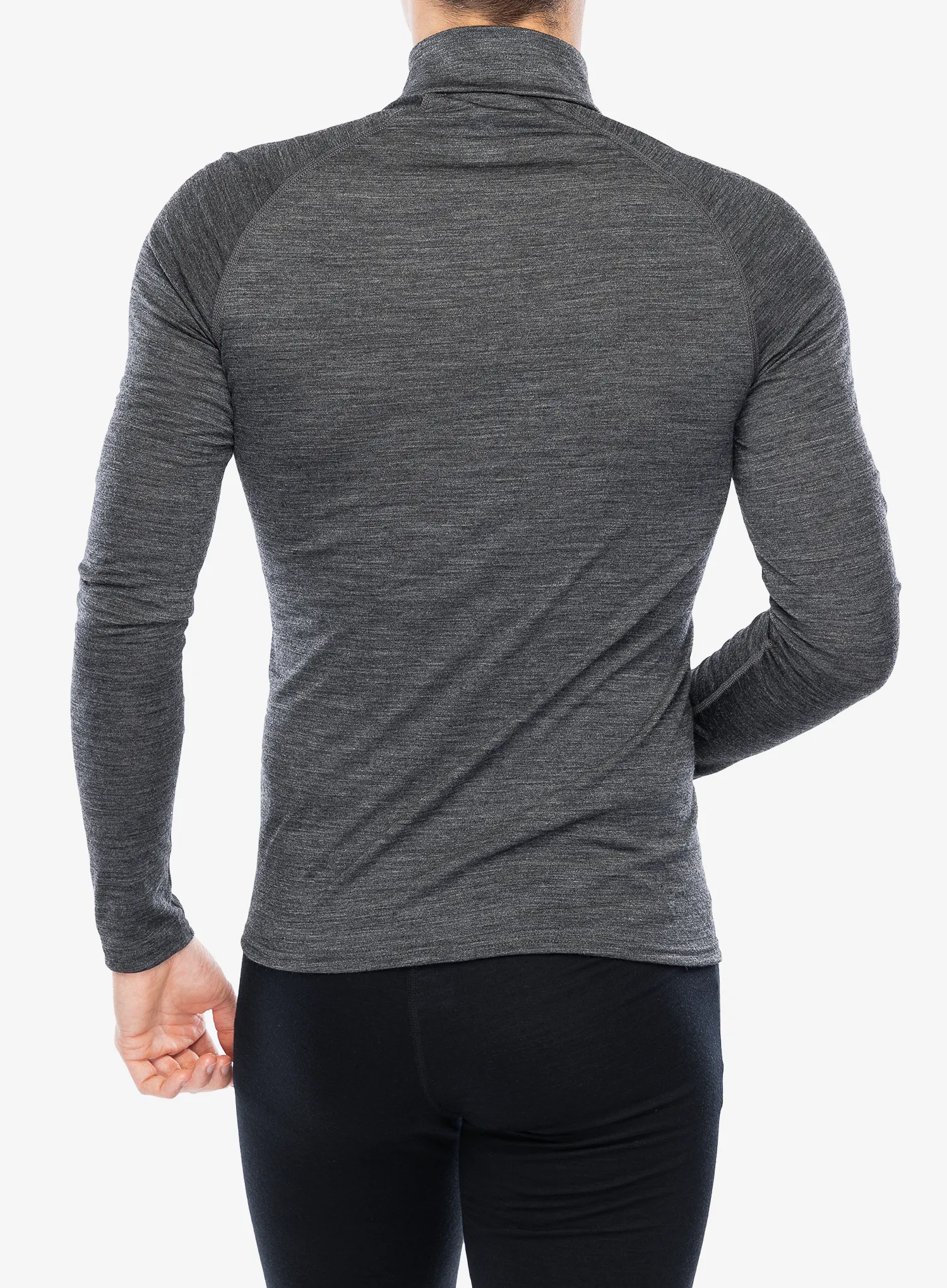 Funkční mikina Odlo Natural Performance PW 150 BL Top Turtle Neck LS Half Zip - grey melange