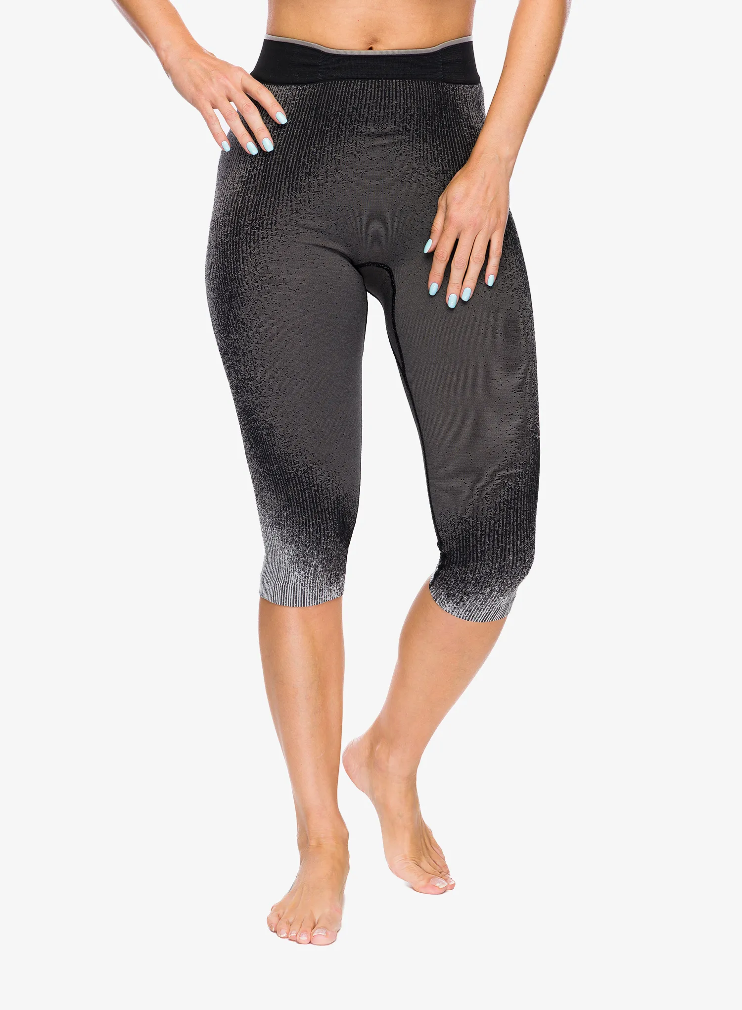 Termolegíny dámské Odlo Performance Warm Blackcomb BL Bottom 3/4 - black
