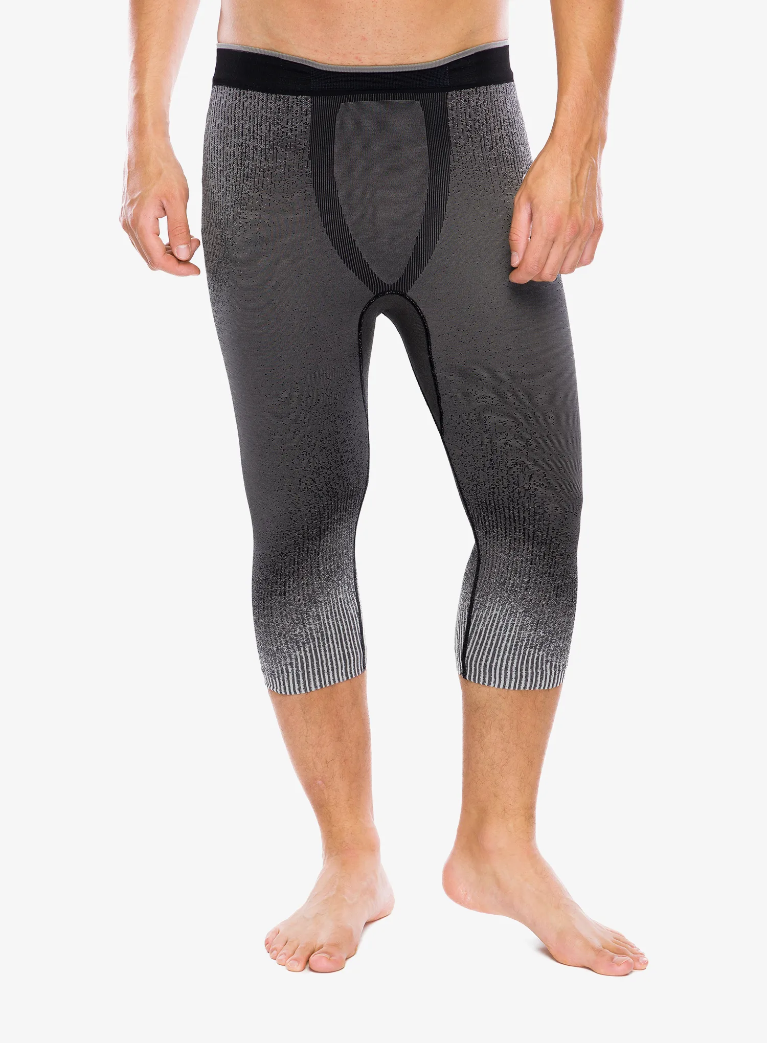 Termolegíny Odlo Performance Warm Blackcomb BL Bottom 3/4 - black