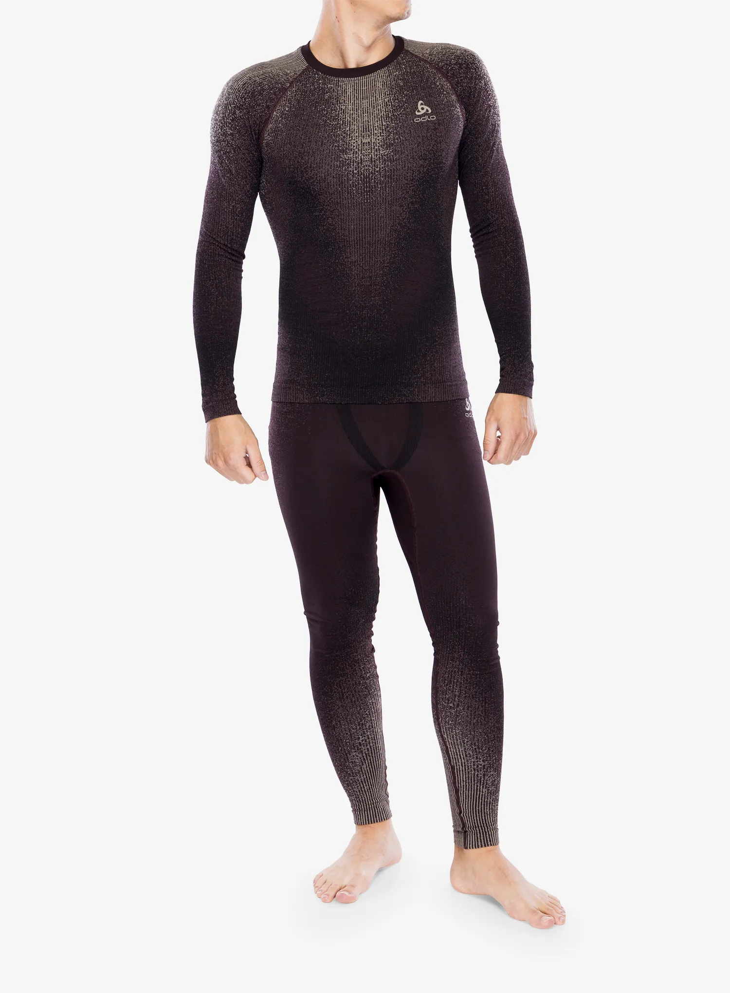 Funkční mikina Odlo Performance Warm Blackcomb BL Top Crew Neck LS - fudge