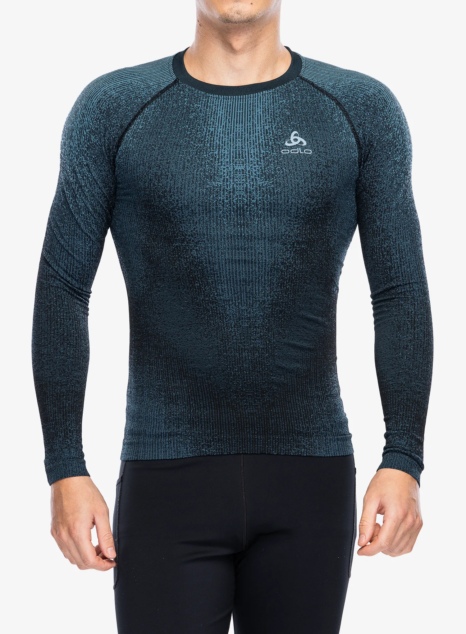 Funkční mikina Odlo Performance Warm Blackcomb BL Top Crew Neck LS - provincial blue