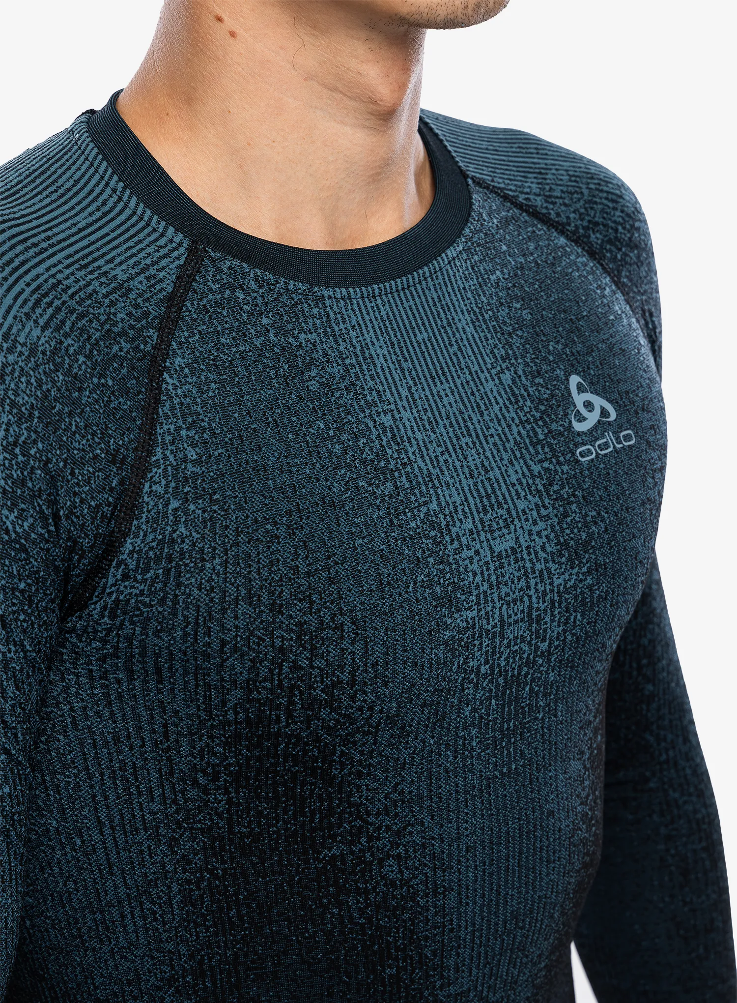 Funkční mikina Odlo Performance Warm Blackcomb BL Top Crew Neck LS - provincial blue