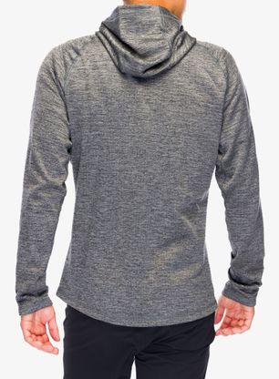 Mikina s kapucí Odlo Tencia Mid Layer Hoody Full Zip - dark grey melange