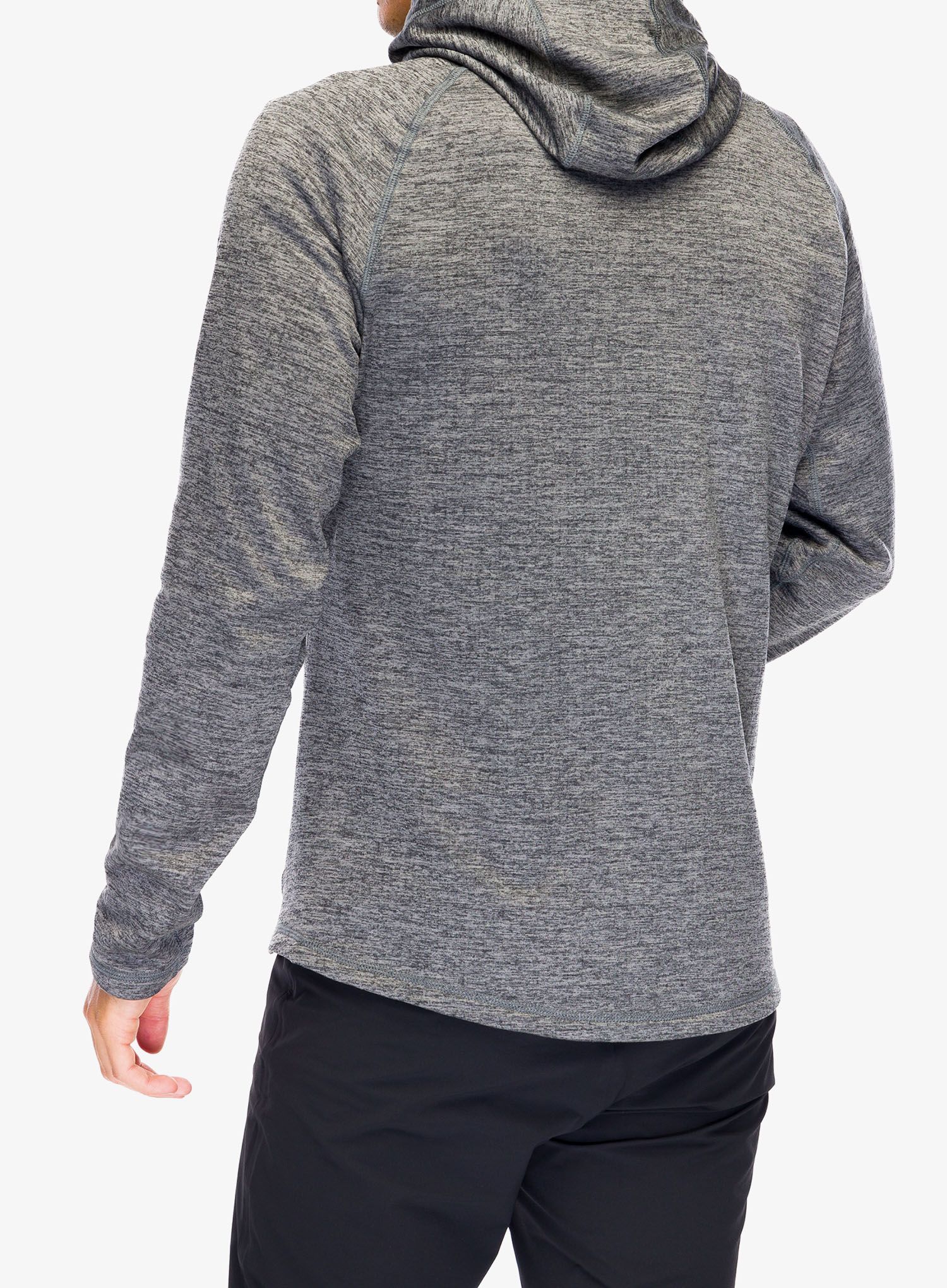 Mikina s kapucí Odlo Tencia Mid Layer Hoody Full Zip - dark grey melange