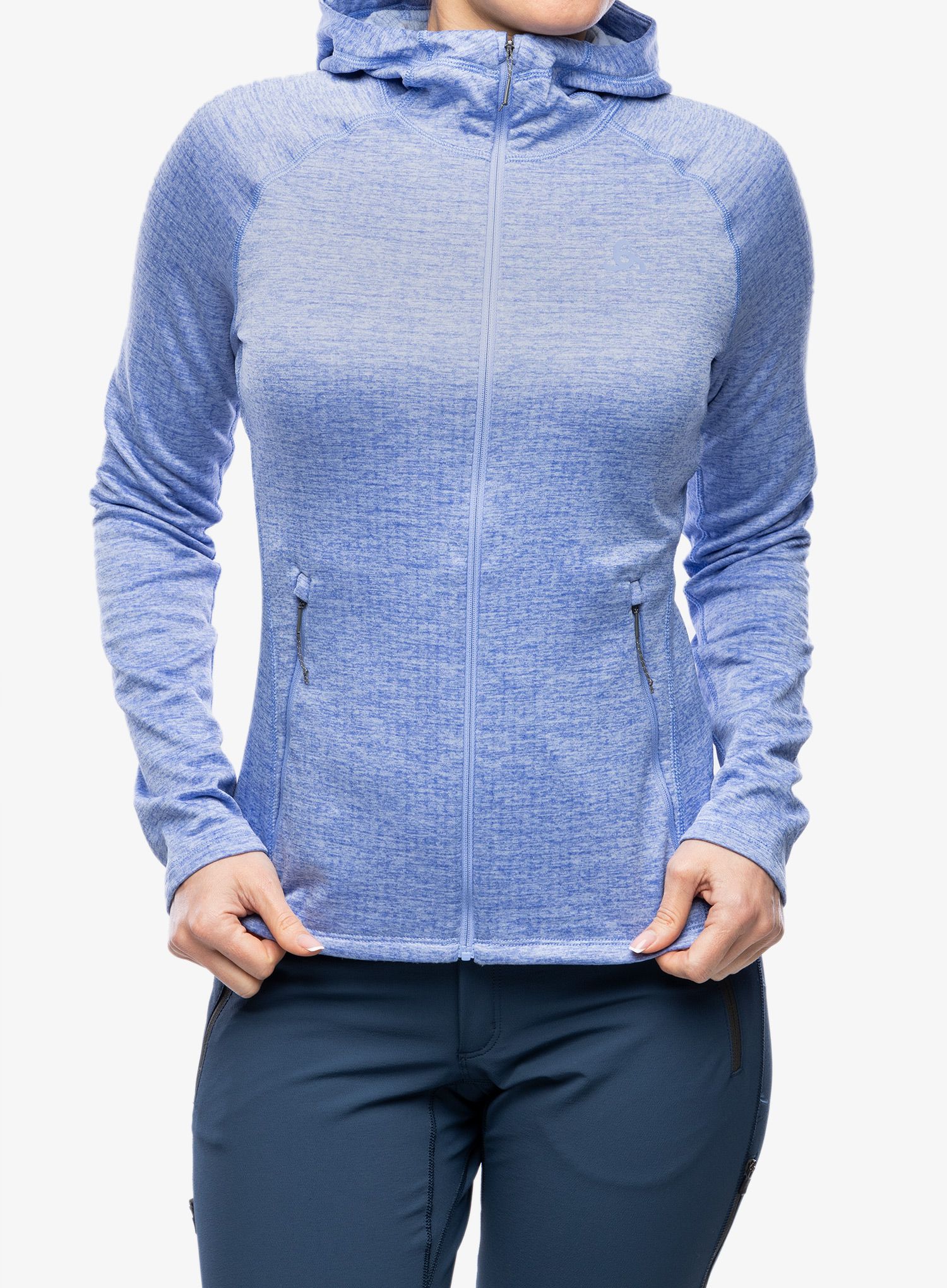 Dámská mikina Odlo Tencia Mid Layer Hoody Full Zip - persian jewel melange