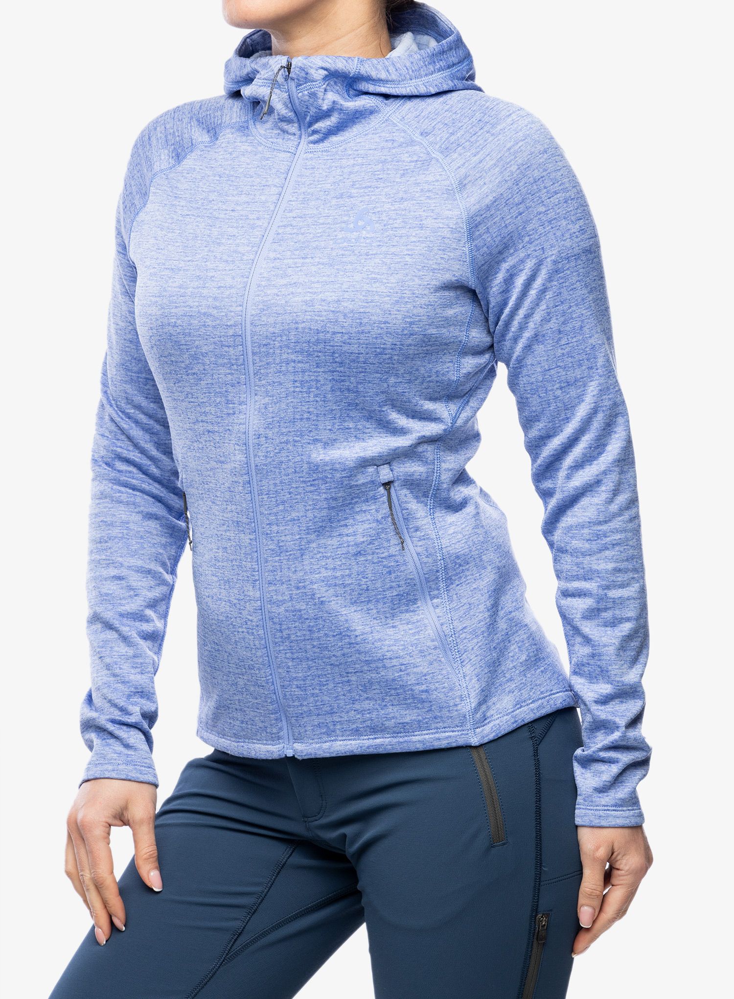 Dámská mikina Odlo Tencia Mid Layer Hoody Full Zip - persian jewel melange