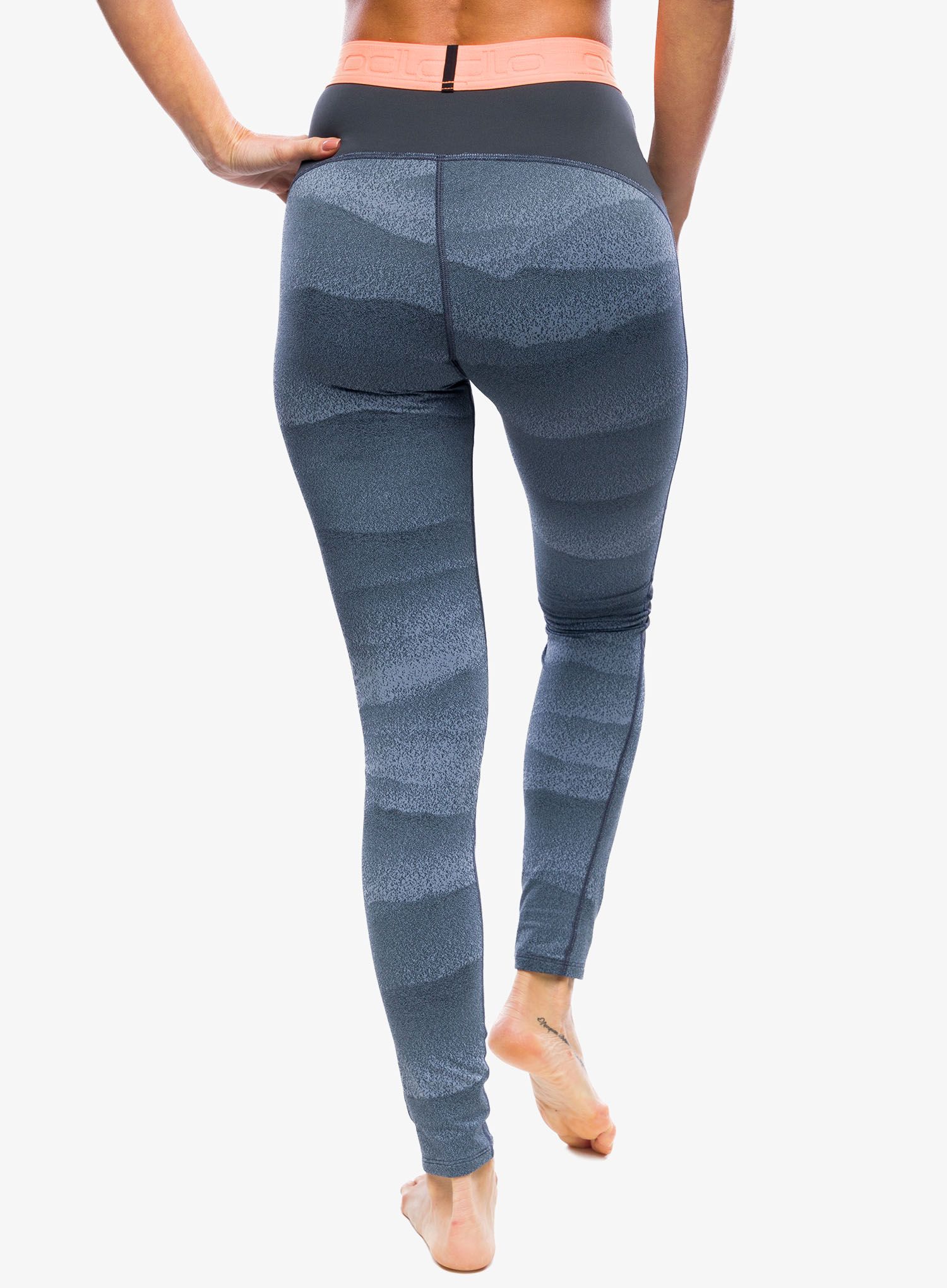 Termolegíny dámské Odlo Whistler Eco BL Bottom Long - folkstone gray/india ink