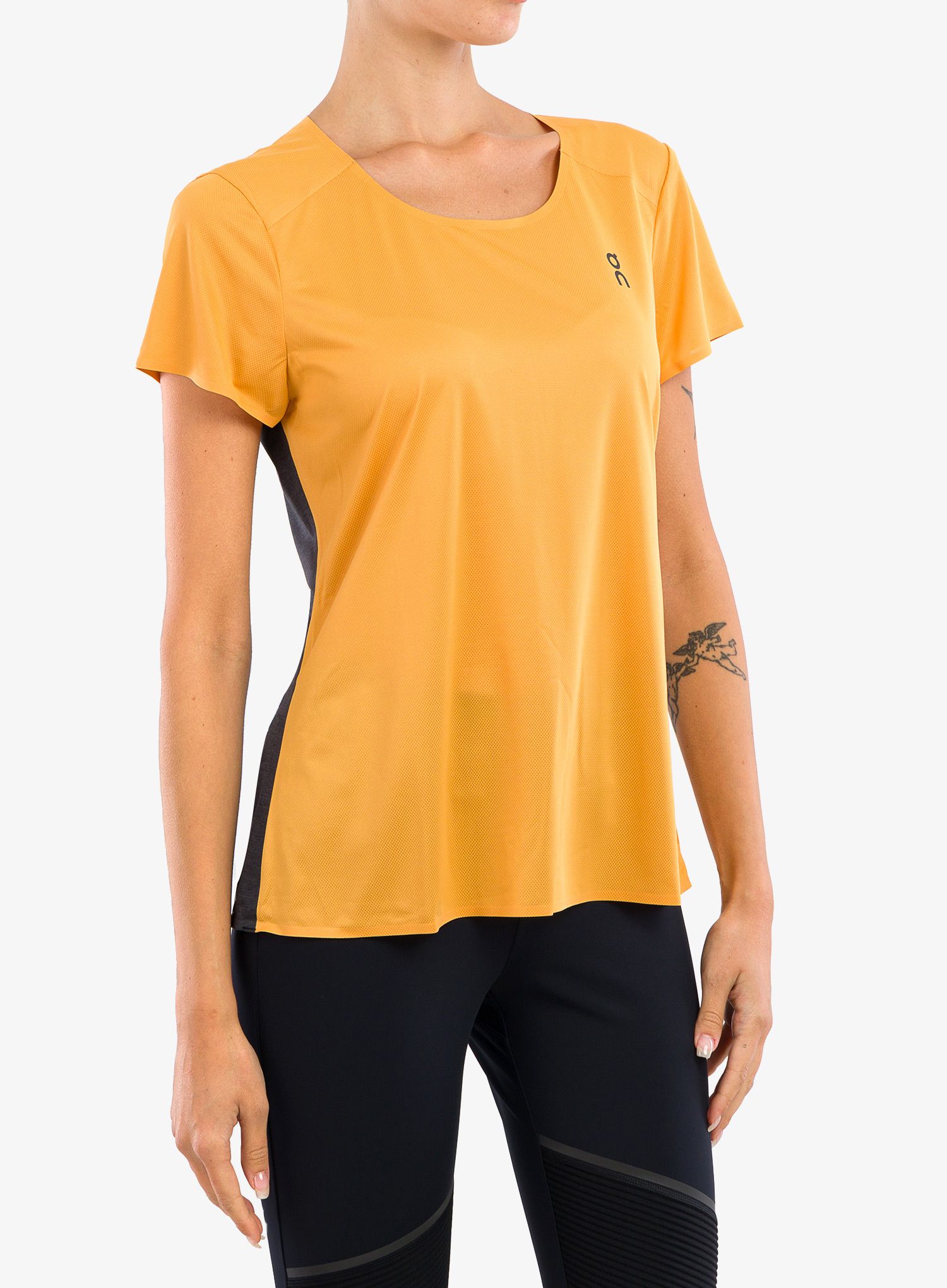 Běžecké tričko dámské On Performance-T - mango/black
