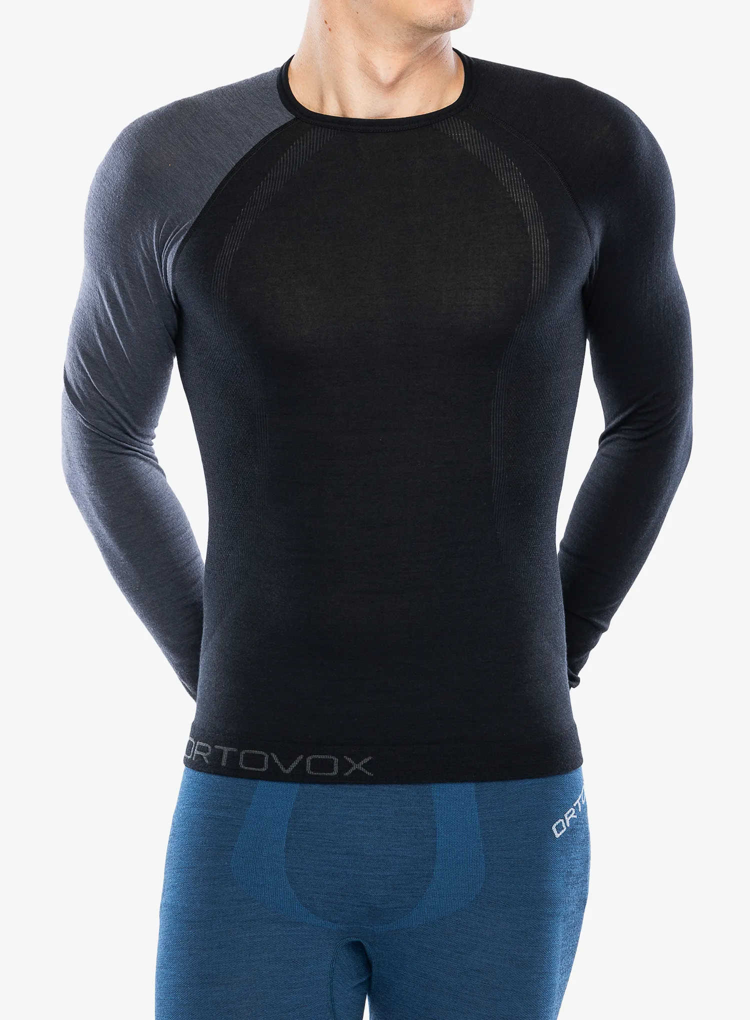 Funkční mikina Ortovox 120 Comp Light Long Sleeve - black raven