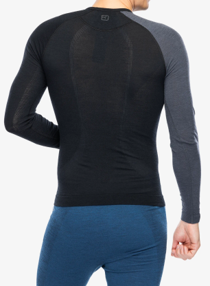 Funkční mikina Ortovox 120 Comp Light Long Sleeve - black raven