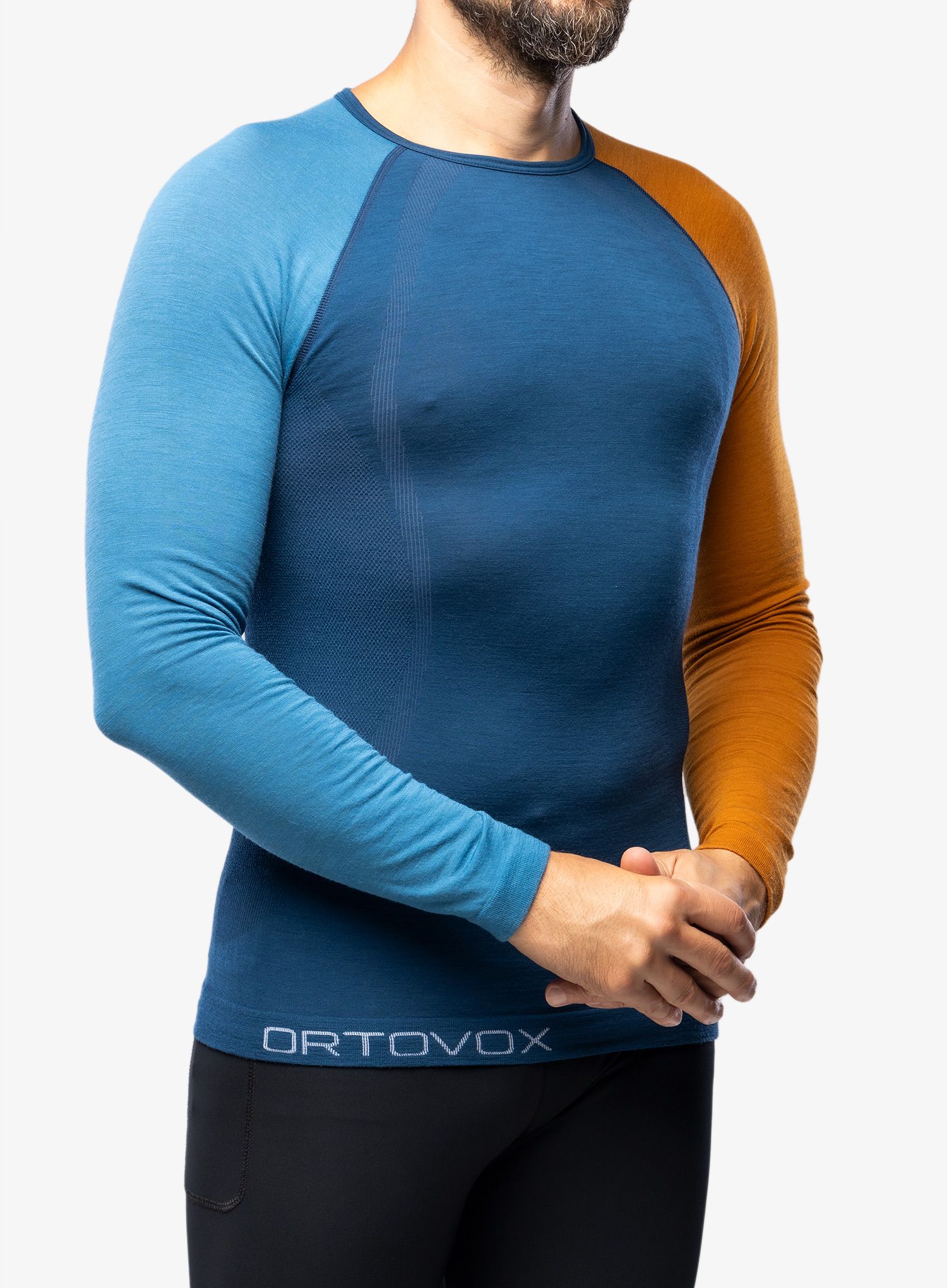 Funkční mikina pánská Ortovox 120 Comp Light Long Sleeve - petrol blue
