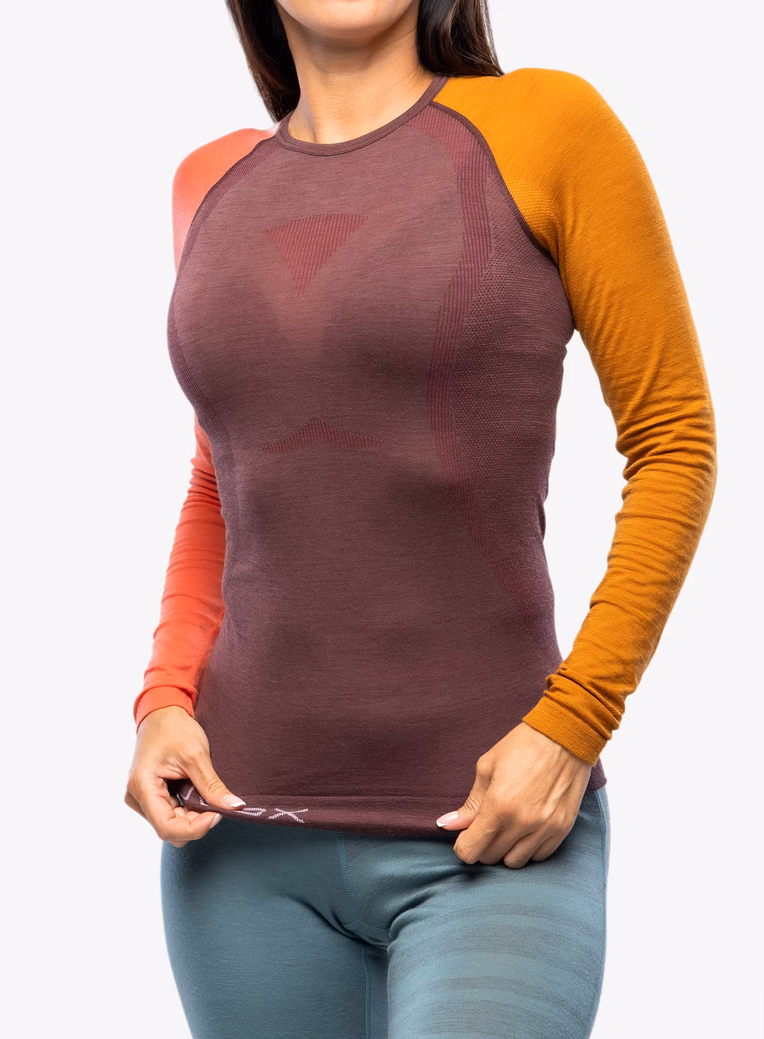 Funkční mikina dámská Ortovox 120 Comp Light Long Sleeve - winetasting