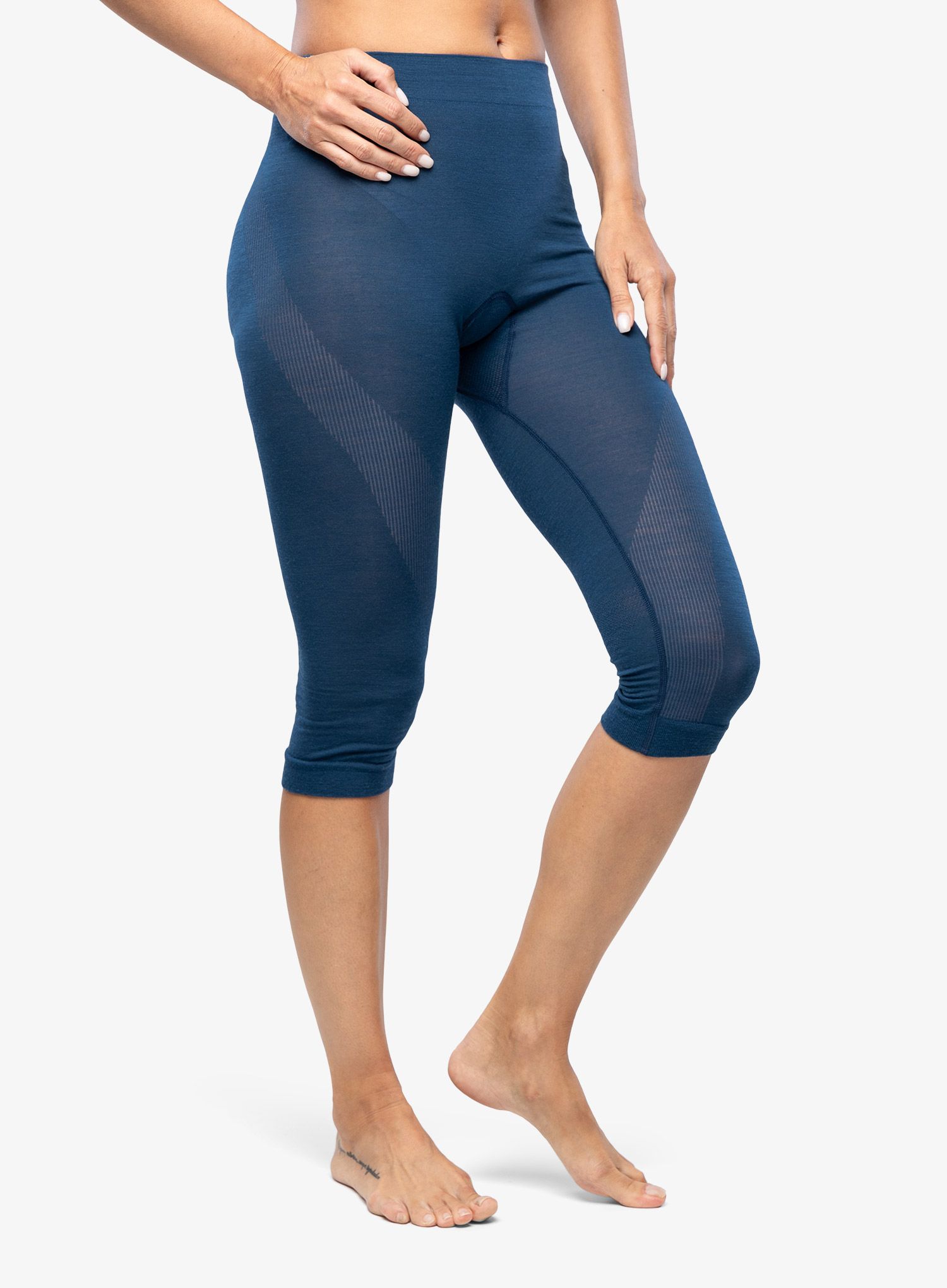 Termolegíny dámské Ortovox 120 Comp Light Short Pants - petrol blue