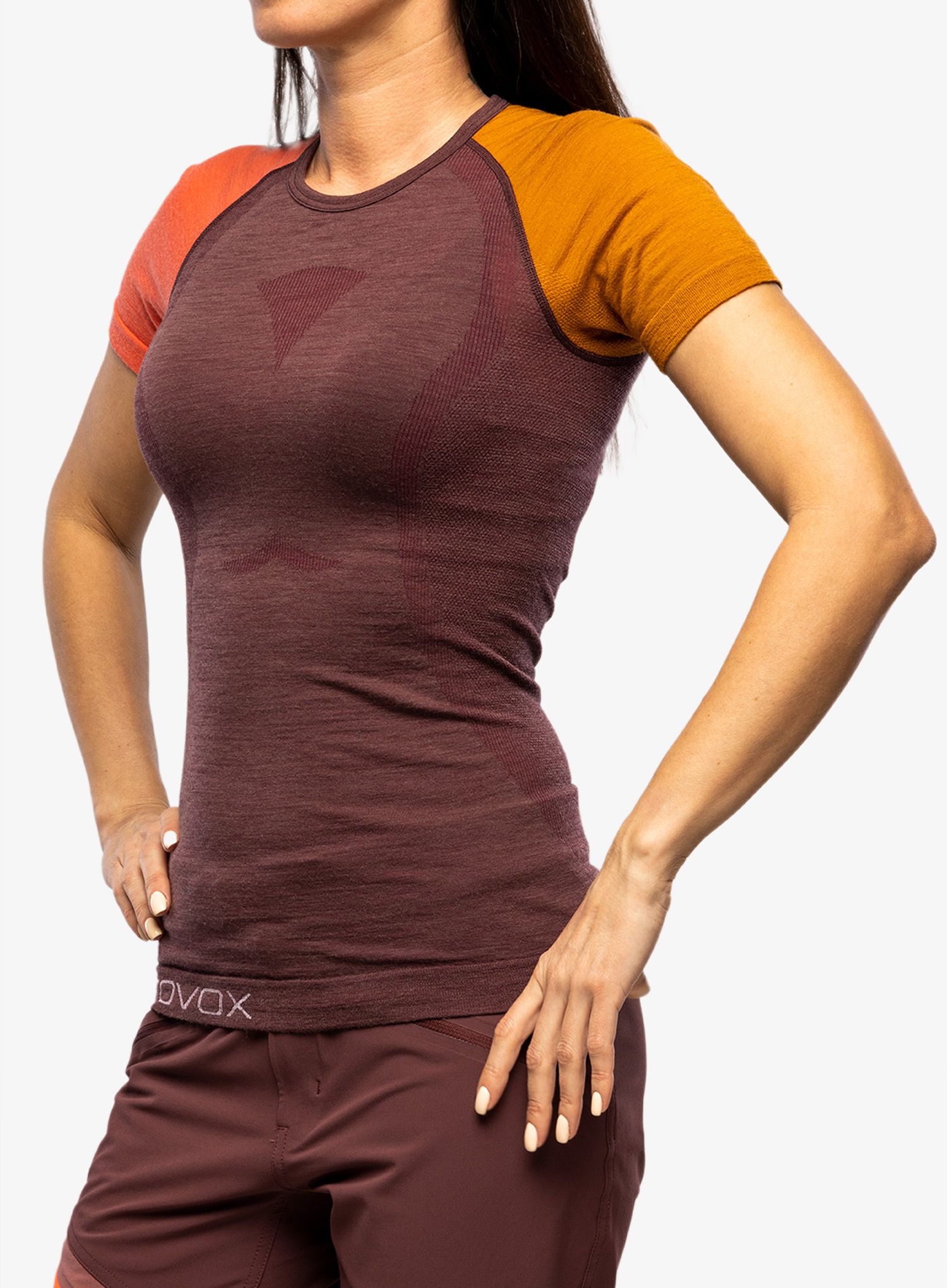Termo triko dámské Ortovox 120 Comp Light Short Sleeve - winetasting