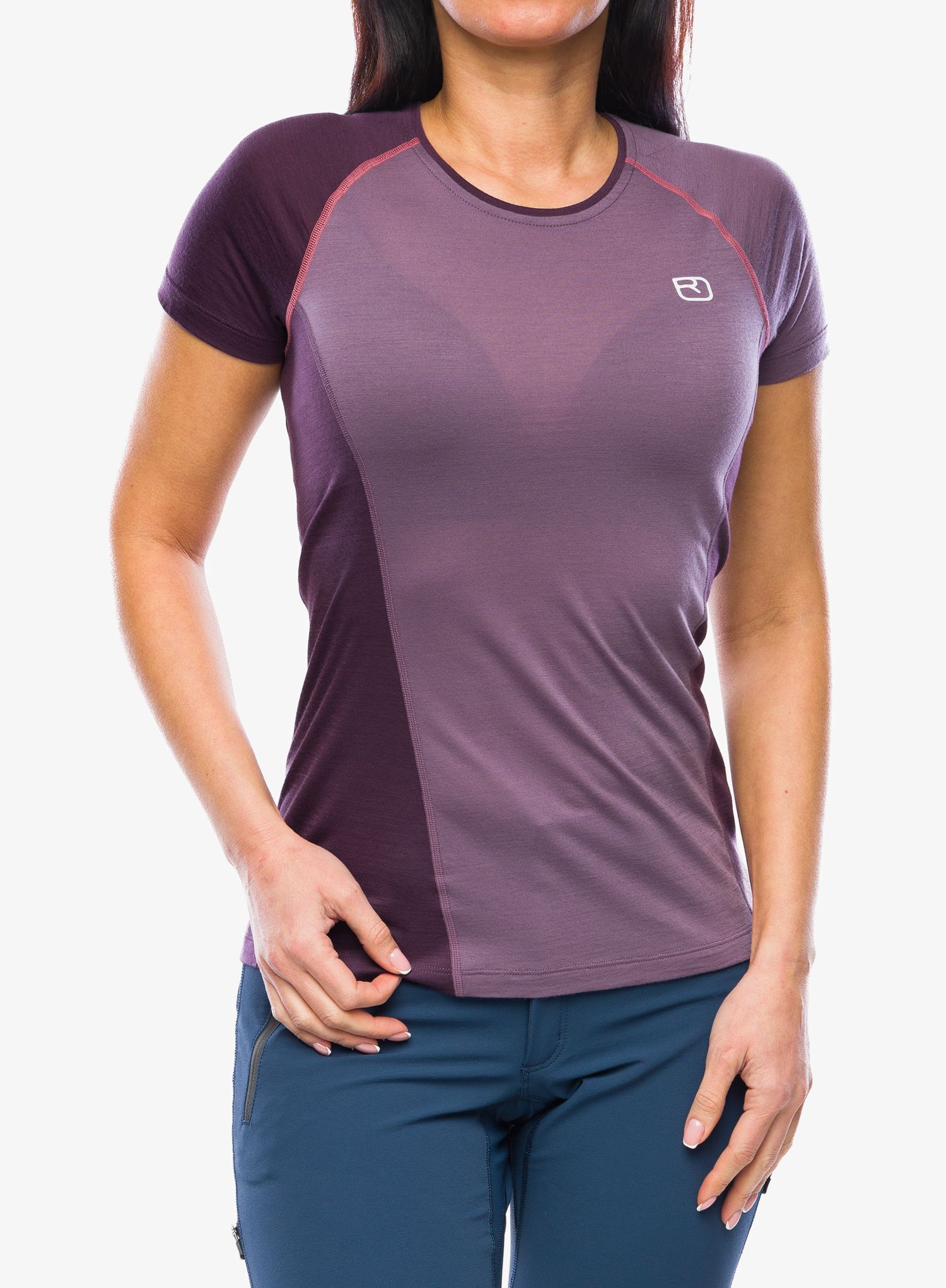 Merino triko dámské Ortovox 120 Cool Tec Fast Upward TS - wild berry